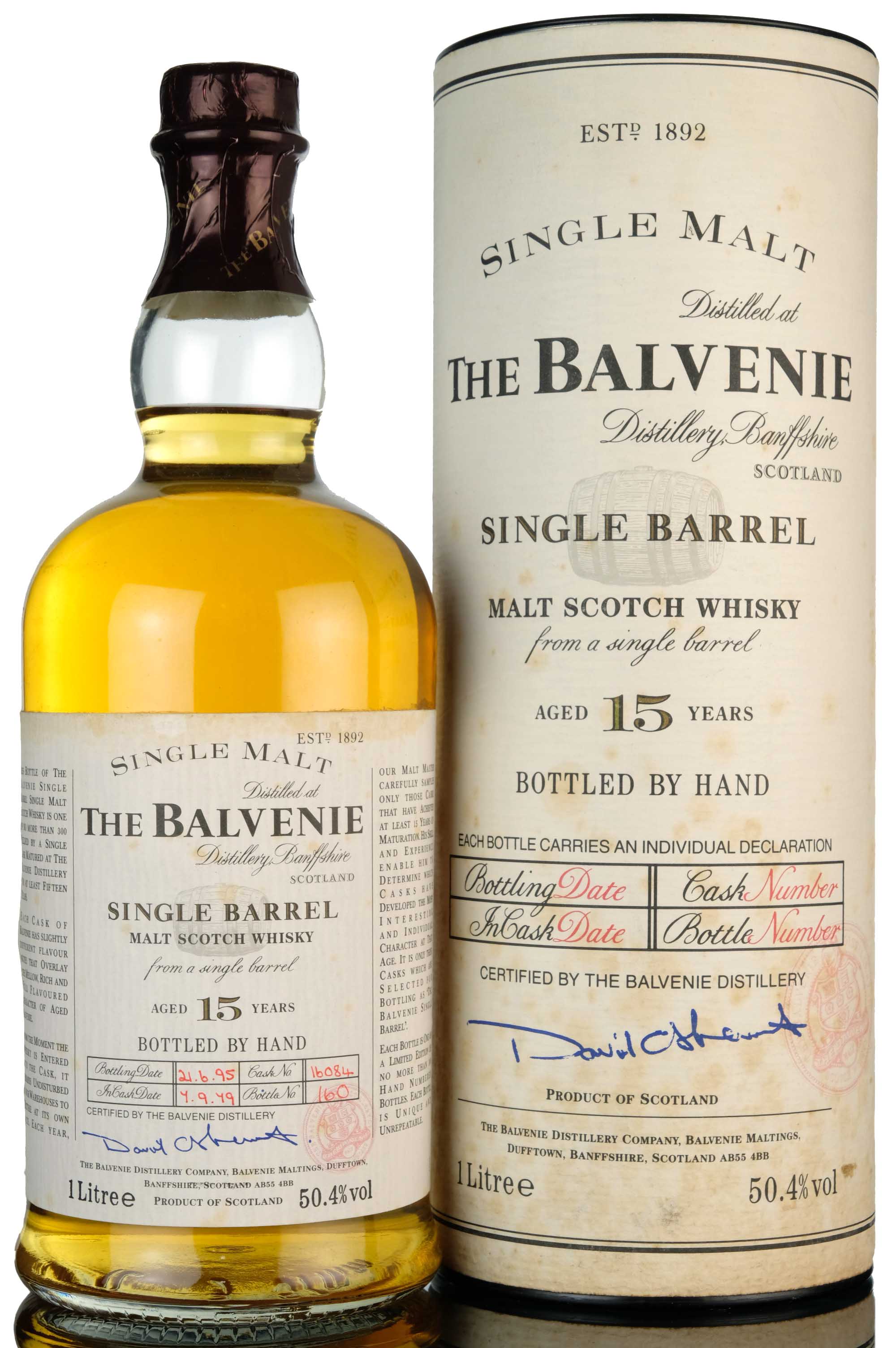Balvenie 1979-1995 - 15 Year Old - Single Barrel 16084 - 1 Litre