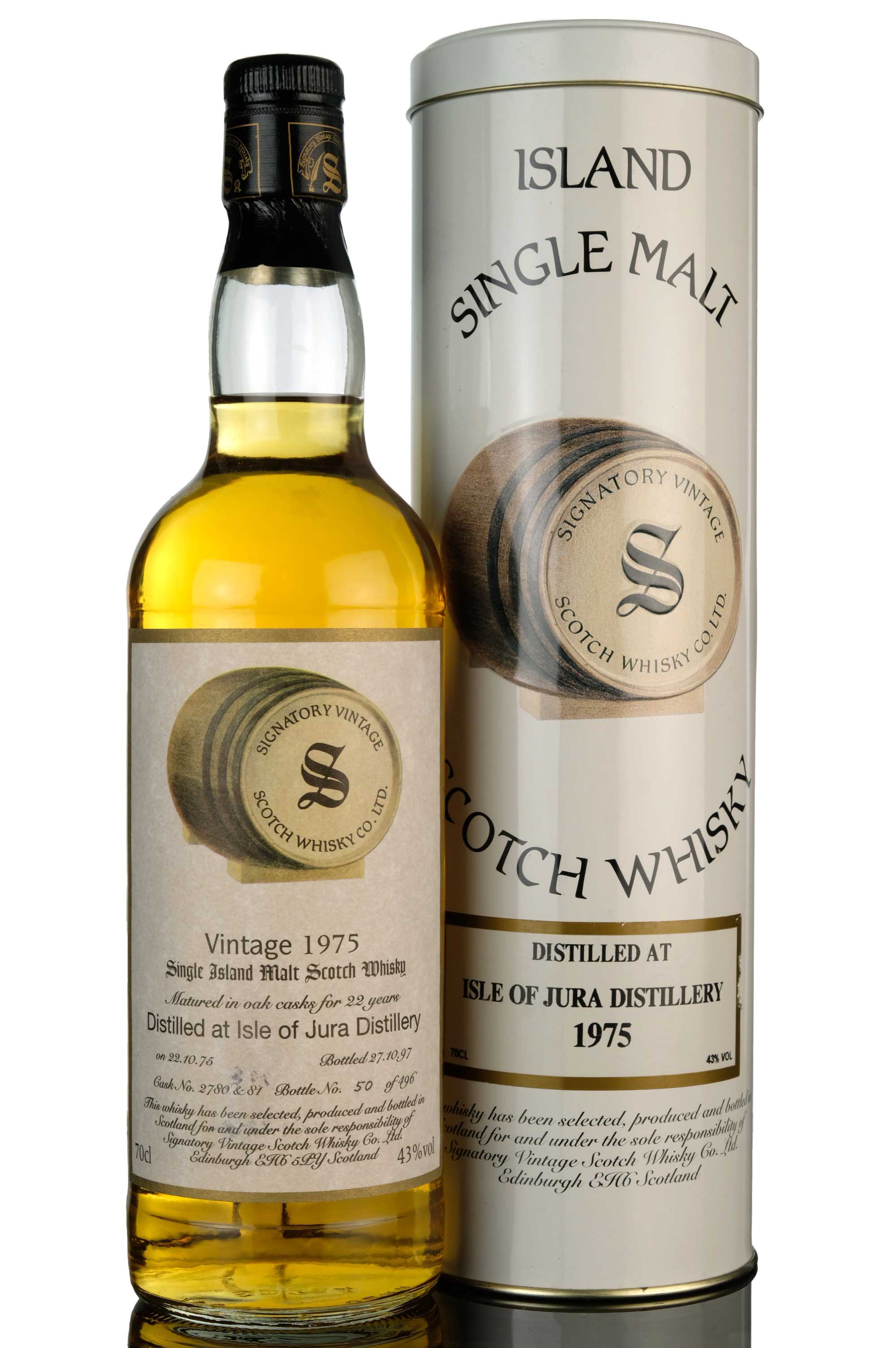 Isle Of Jura 1975-1995 - 22 Year Old - Signatory Vintage - Casks 2780 & 81