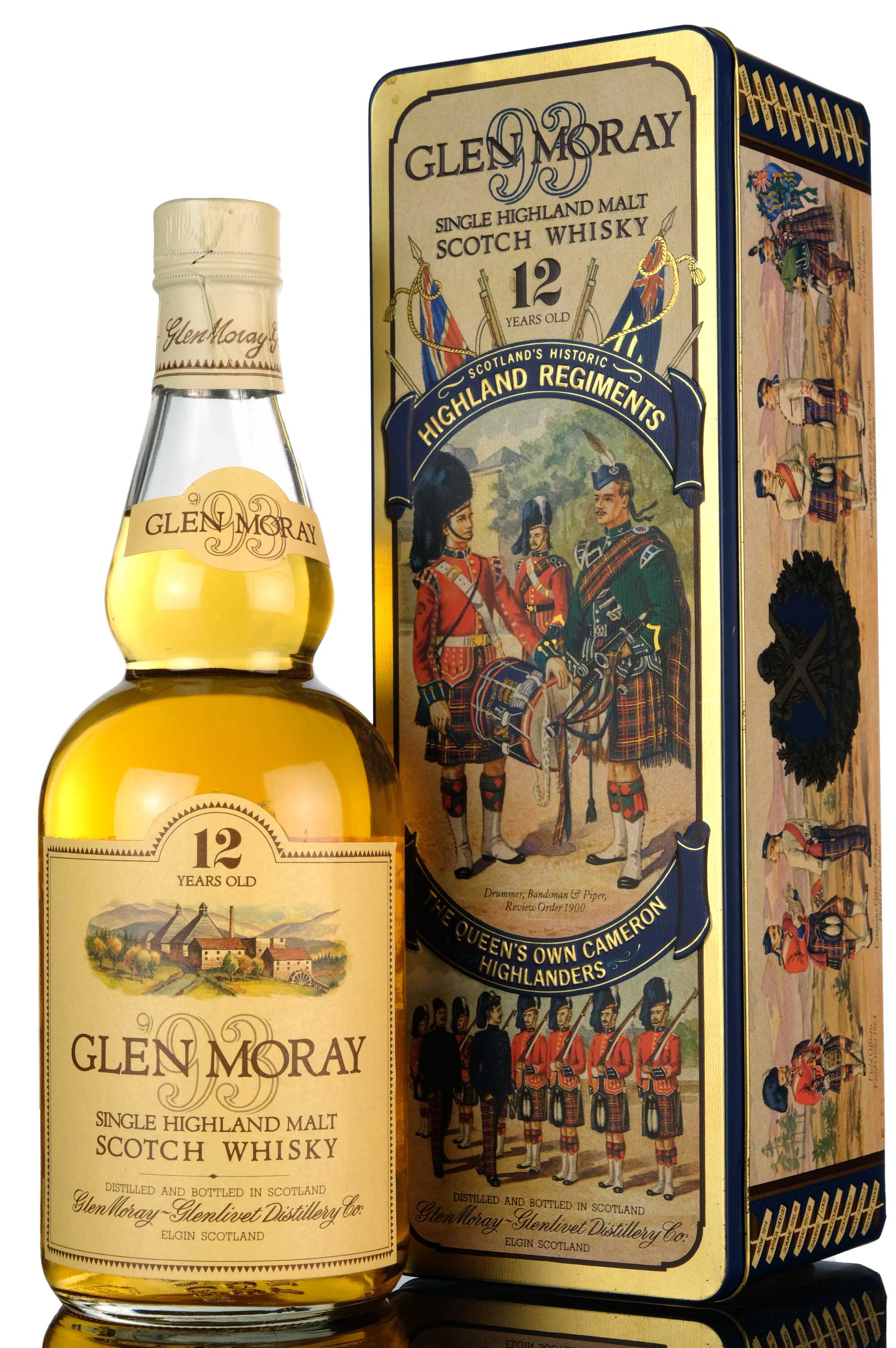 Glen Moray 12 Year Old - Circa 1990 - The Queen's Own Cameron Highlanders