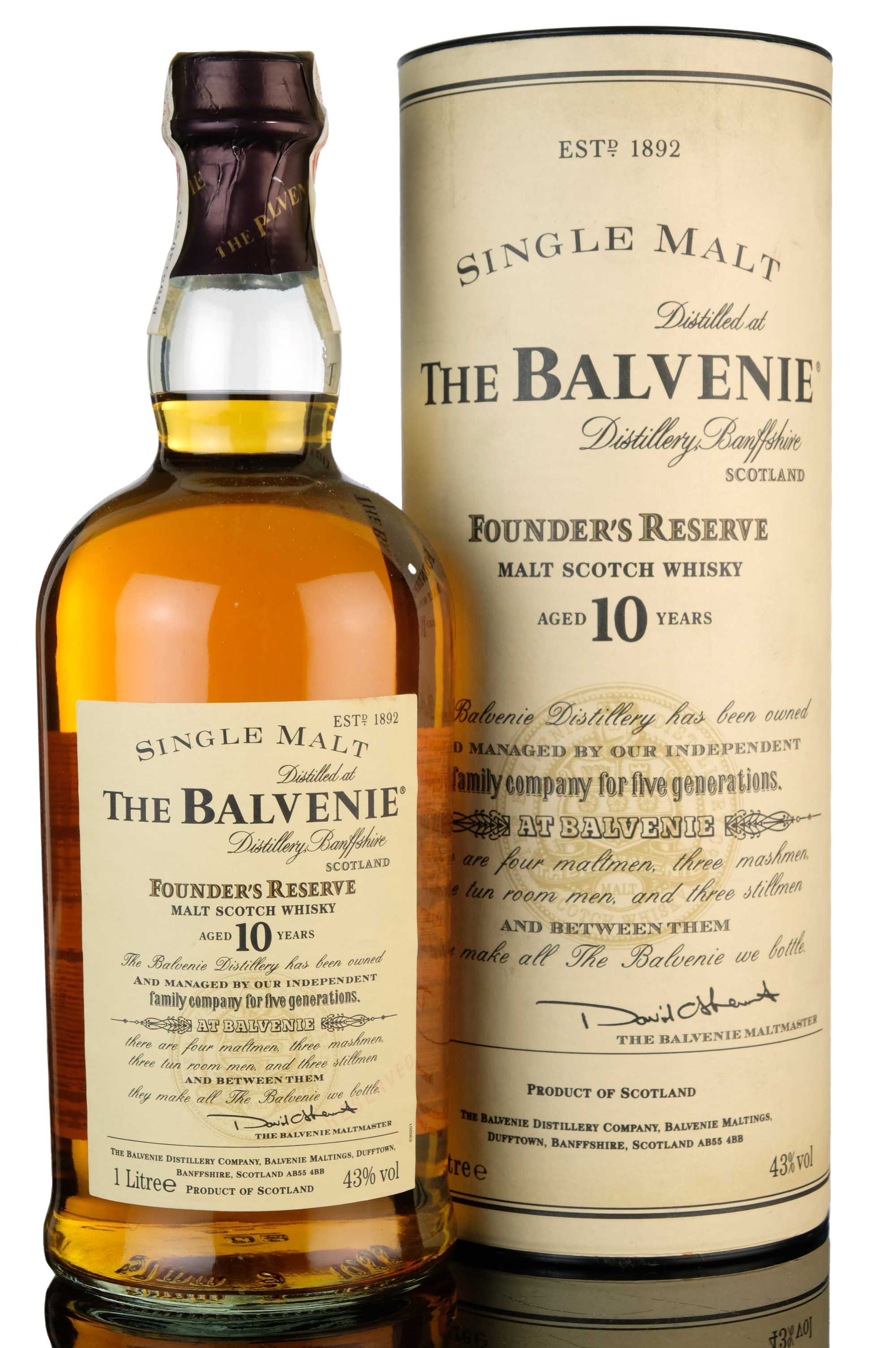Balvenie 10 Year Old - Founders Reserve - Pre 2009 - 1 Litre