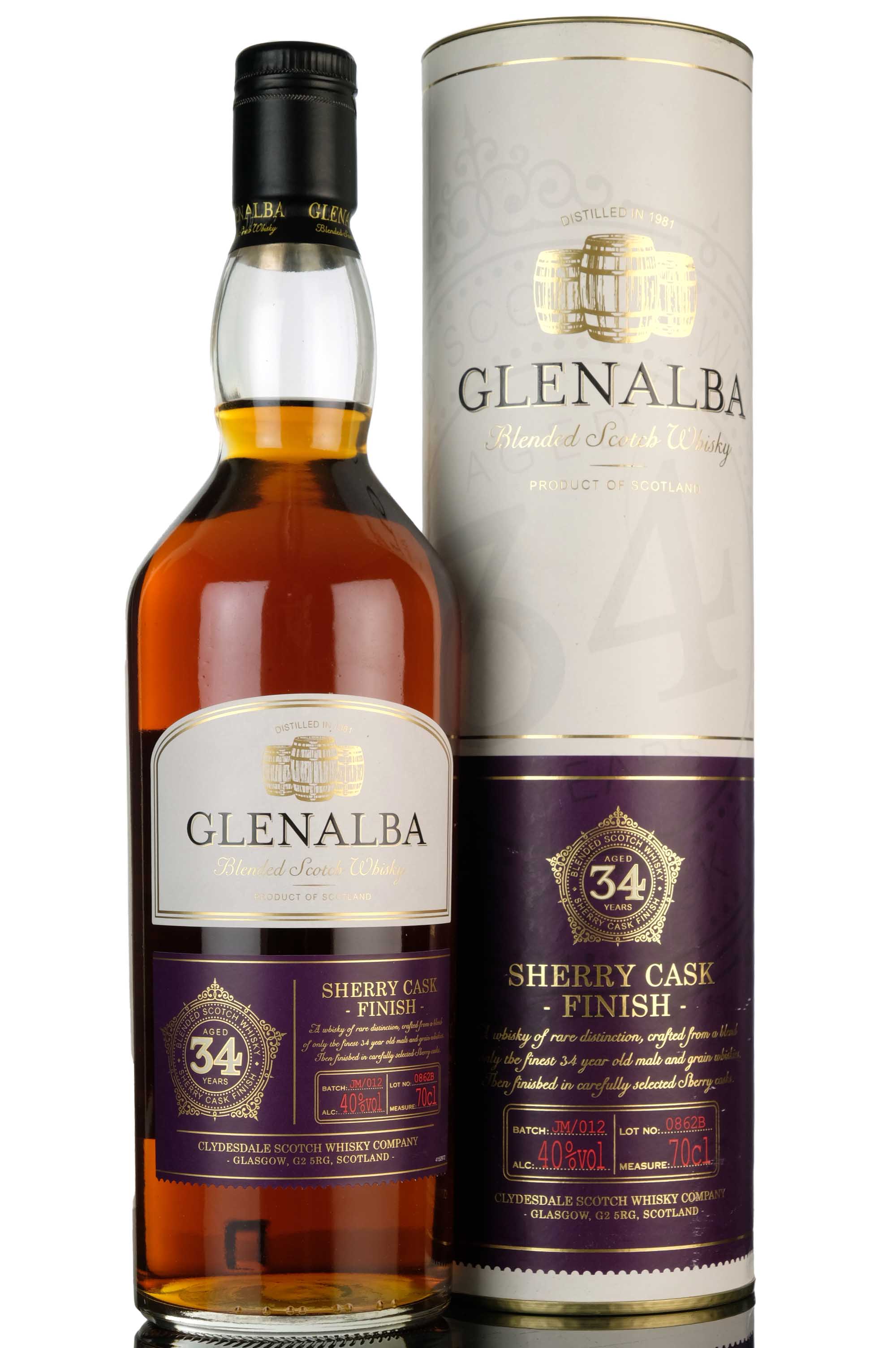 Glenalba 34 Year Old - Sherry Cask Finish - 2015 Release