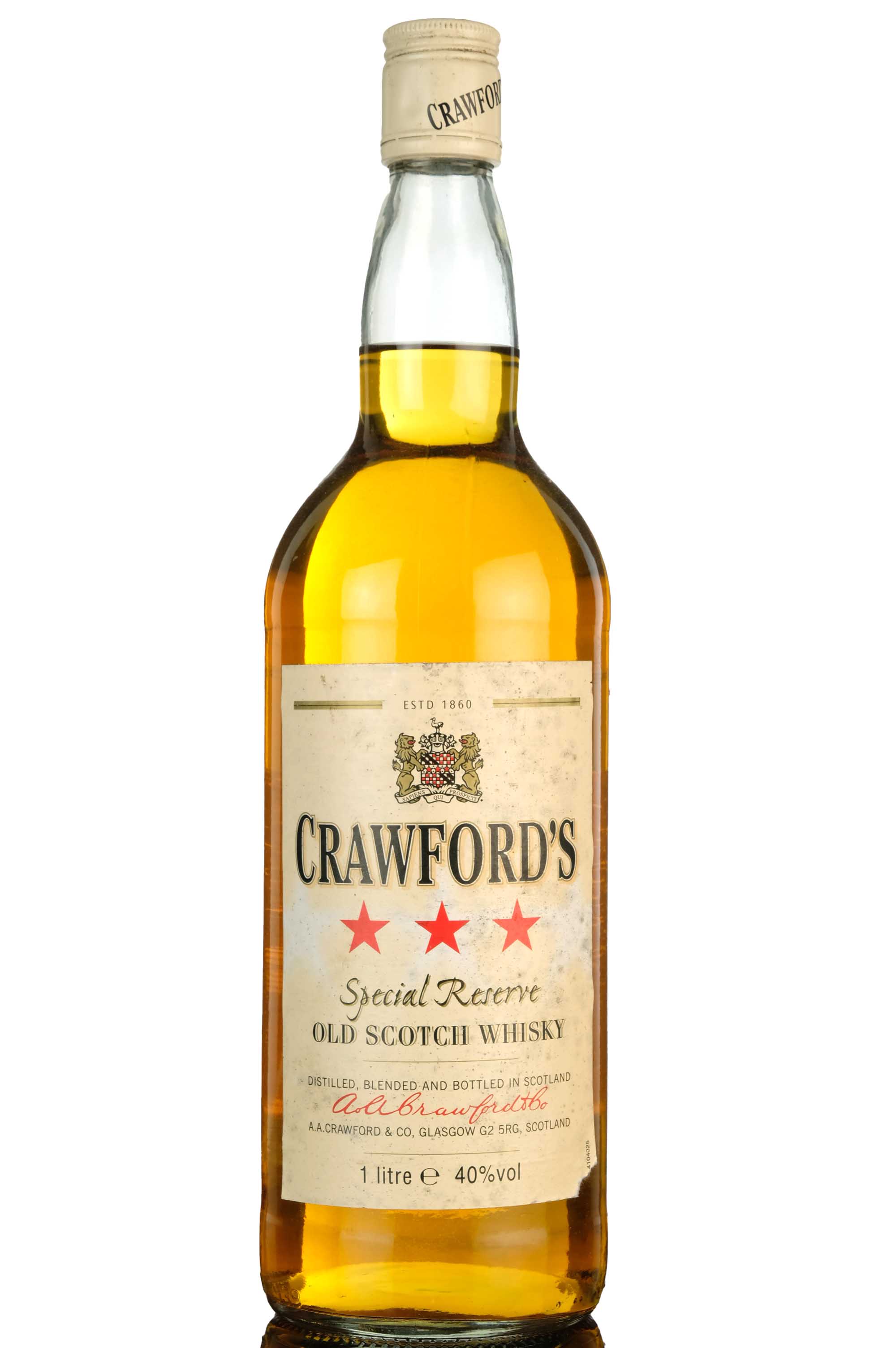 Crawfords 3 Star Special Reserve - 1990s - 1 Litre
