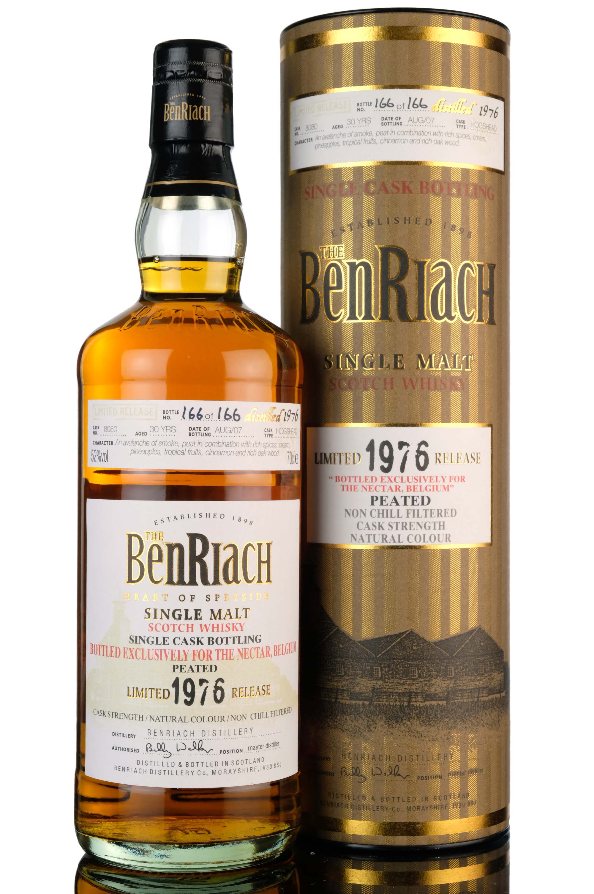 Benriach 1976-2007 - 30 Year Old - Single Cask 8080 - Nectar Belgium Exclusive