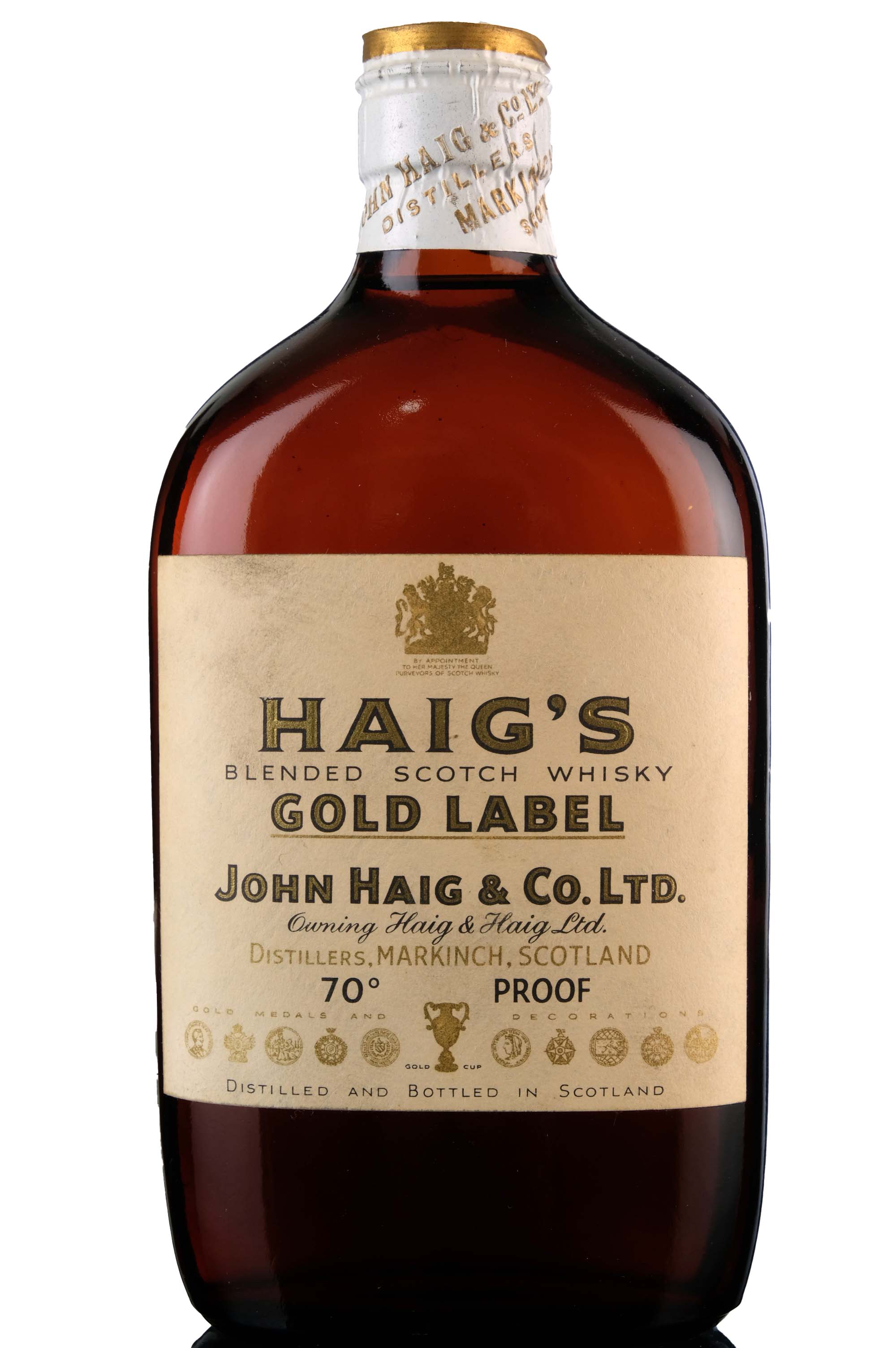Haigs Gold Label - 1950s - Half Bottle
