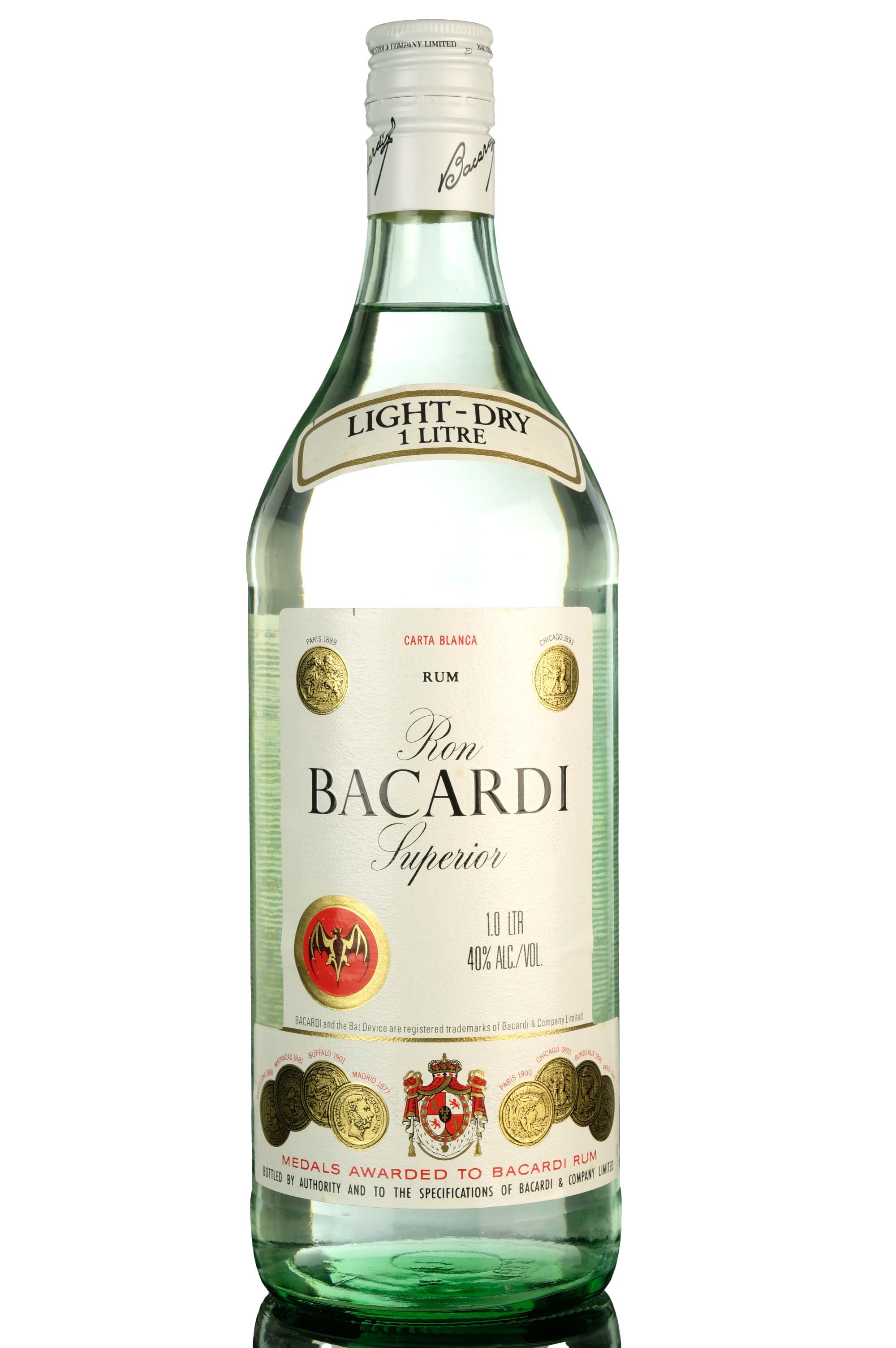 Bacardi White Rum - 1 Litre