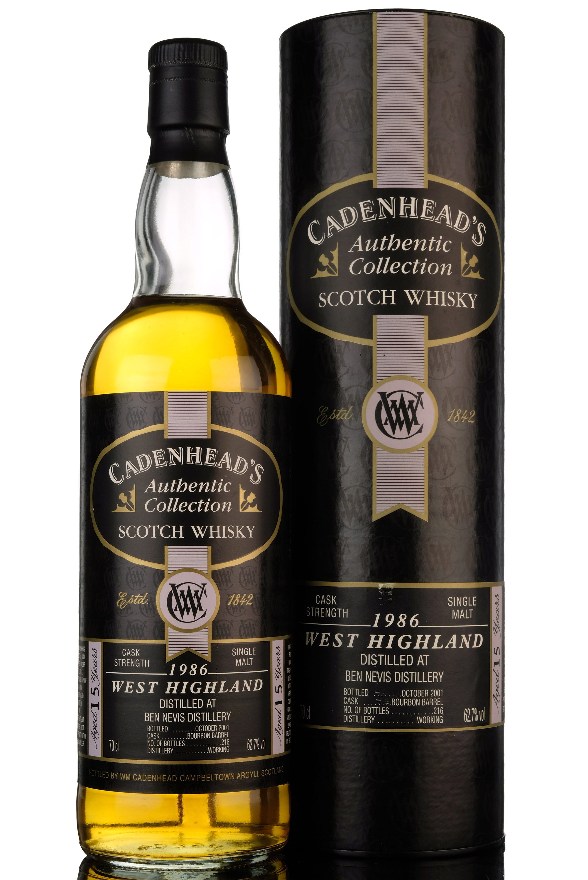 Ben Nevis 1986-2001 - 15 Year Old - Cadenheads Authentic Collection - Single Cask