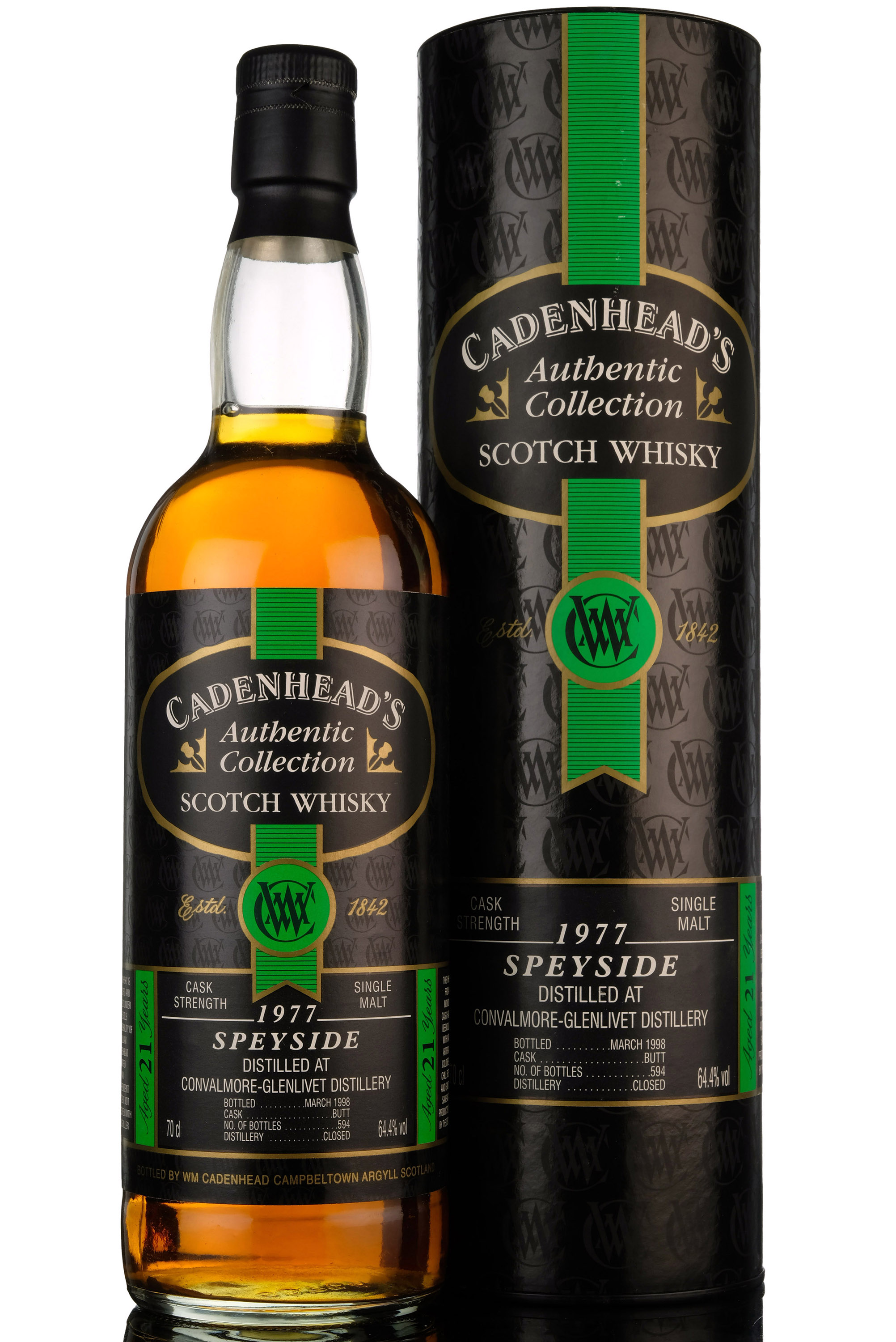 Convalmore 1977-1998 - 21 Year Old - Cadenheads Authentic Collection - Single Cask