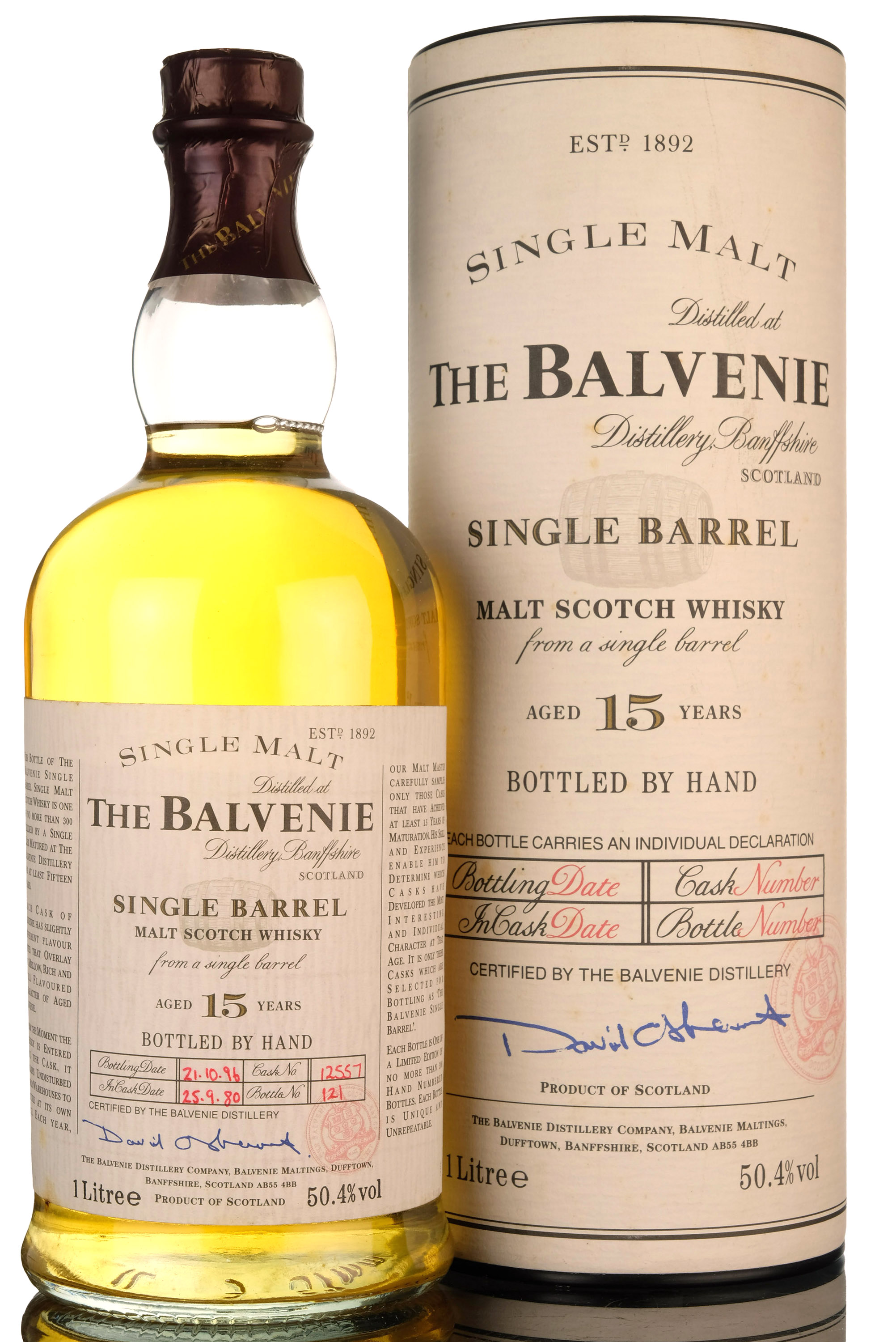 Balvenie 1980-1996 - 15 Year Old - Single Barrel 12557 - 1 Litre