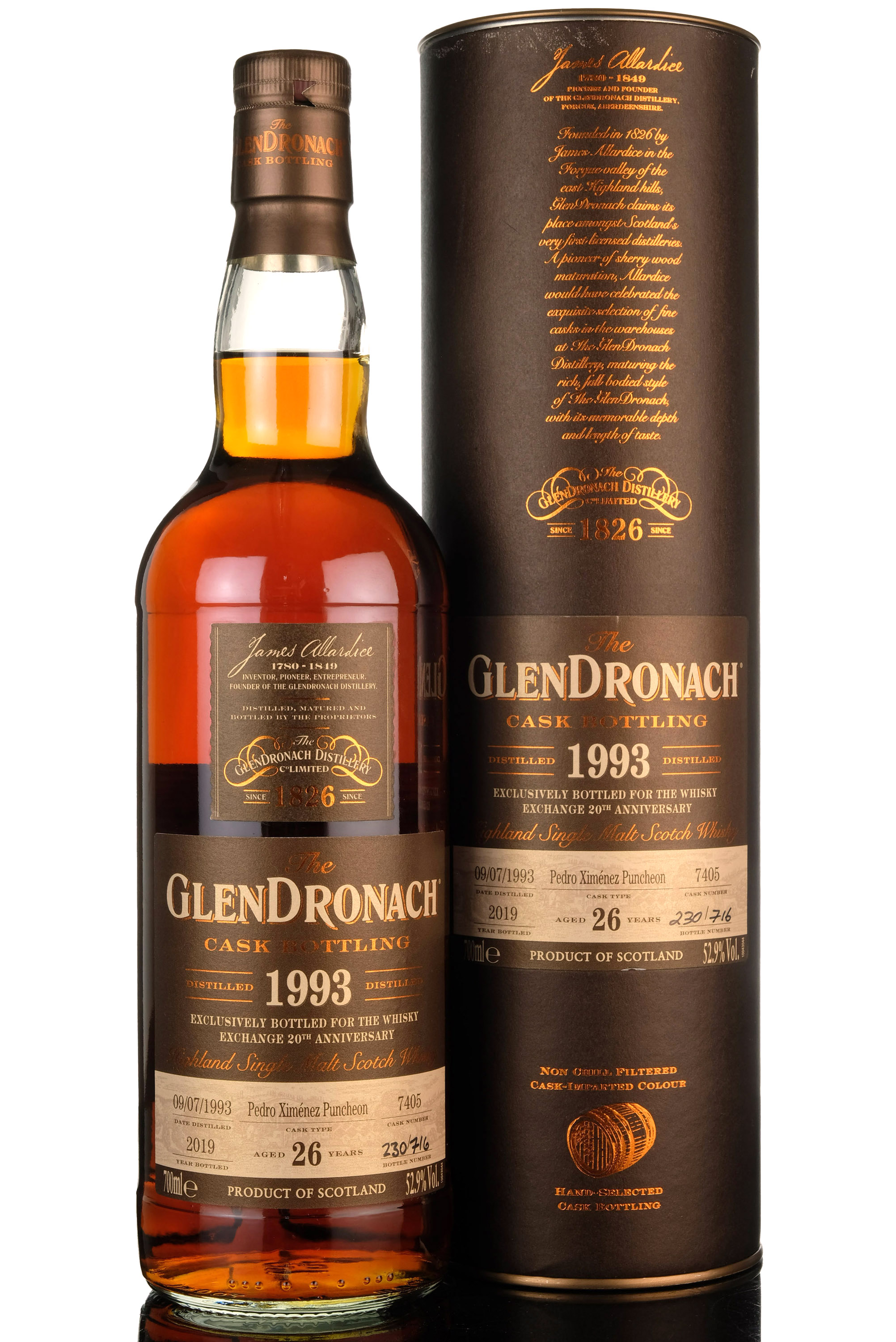 Glendronach 1993-2019 - 26 Year Old - Single Cask 7405 - The Whisky Exchange Exclusive