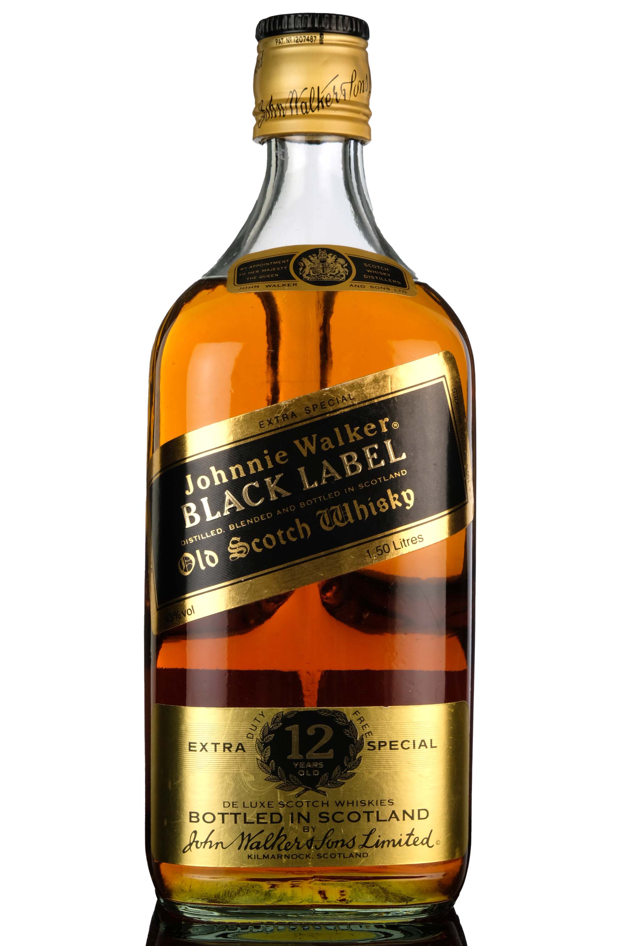 Johnnie Walker 12 Year Old - Black Label - Extra Special - 1980s - 1.5 Litres