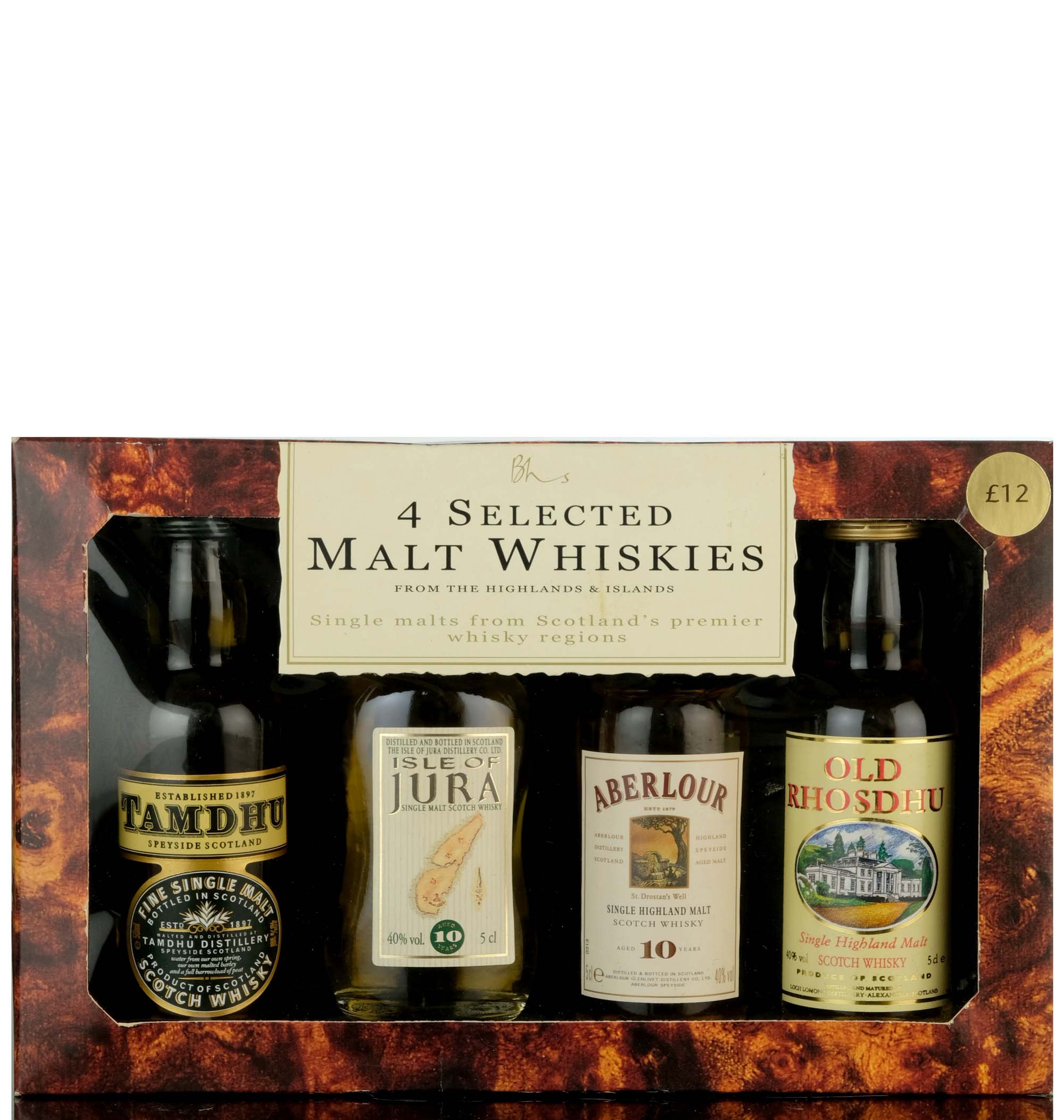 Bhs 4 Selected Malt Whiskies Miniature Set