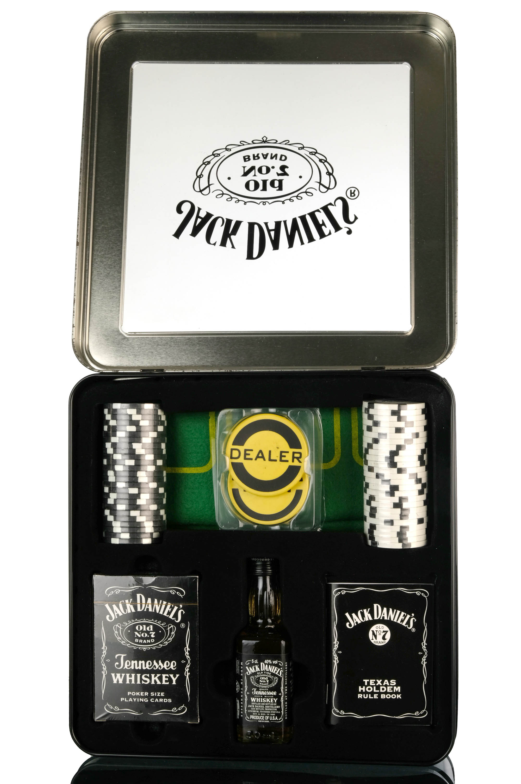 Jack Daniels Old No.7 Brand - Miniature Poker Presentation Set