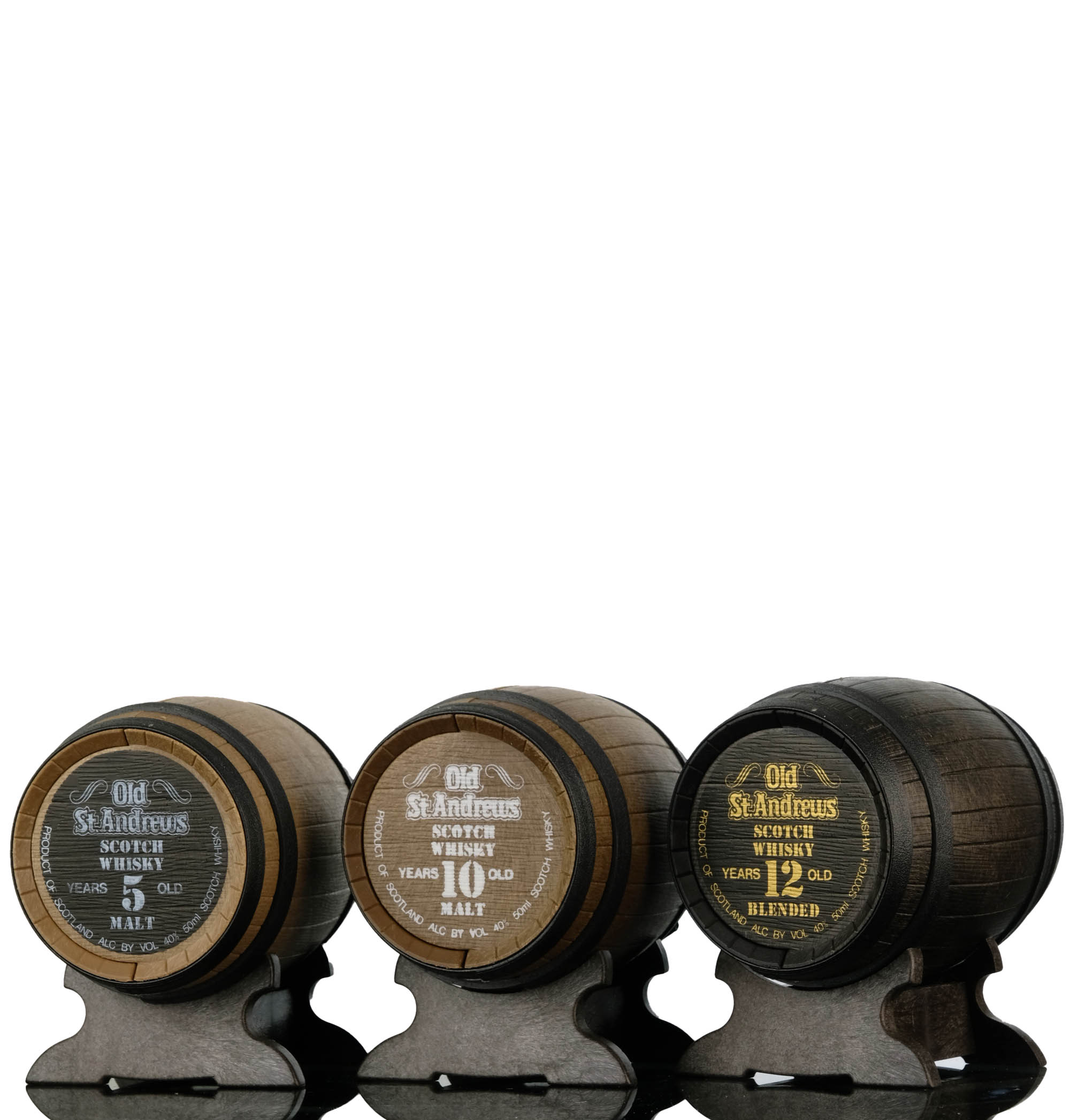 3 x Old St Andrews Whisky Barrel Miniatures