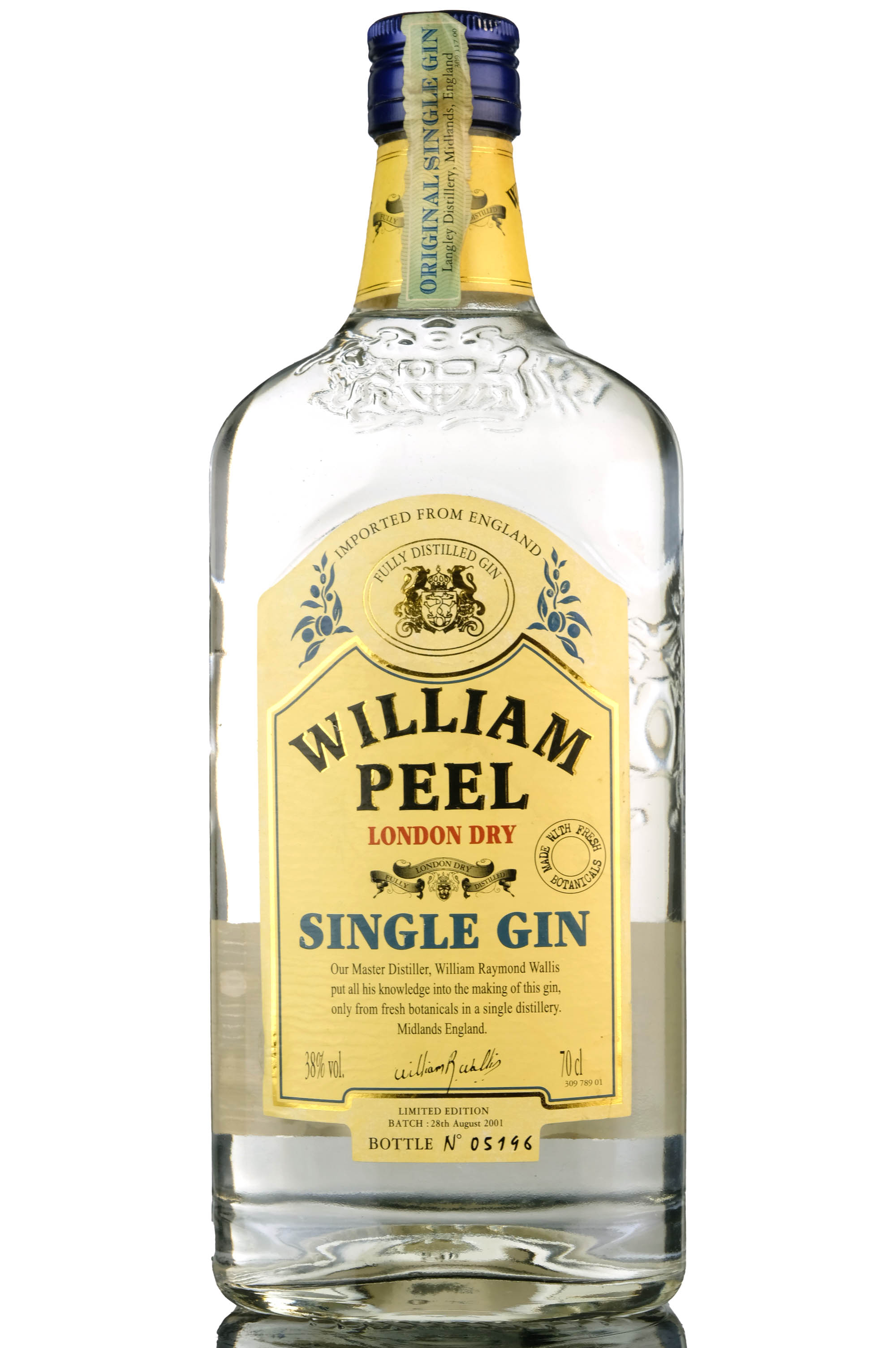 William Peel London Dry Gin - Limited Edition - 2001 Release
