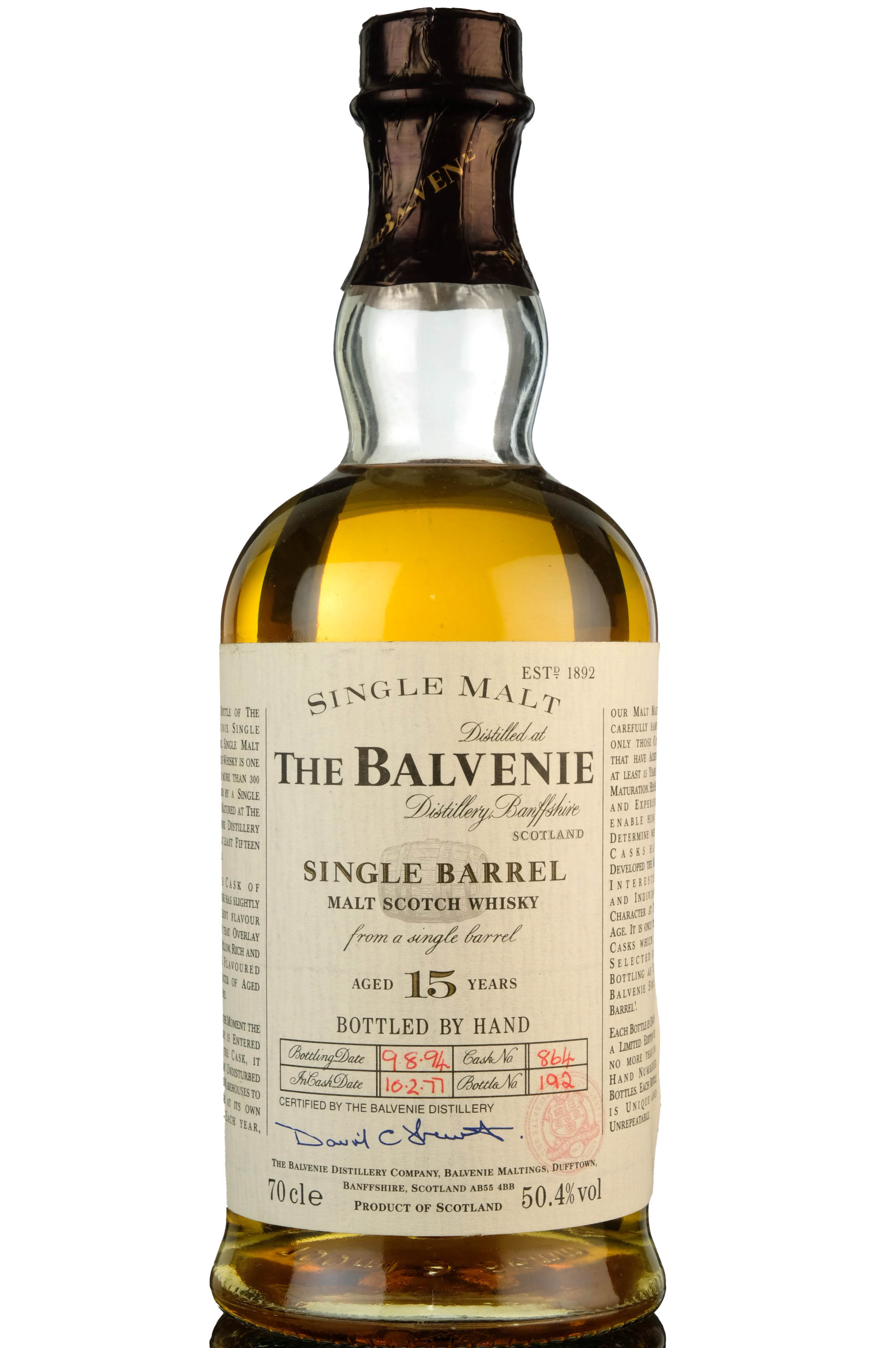 Balvenie 1977-1994 - 15 Year Old - Single Barrel 864