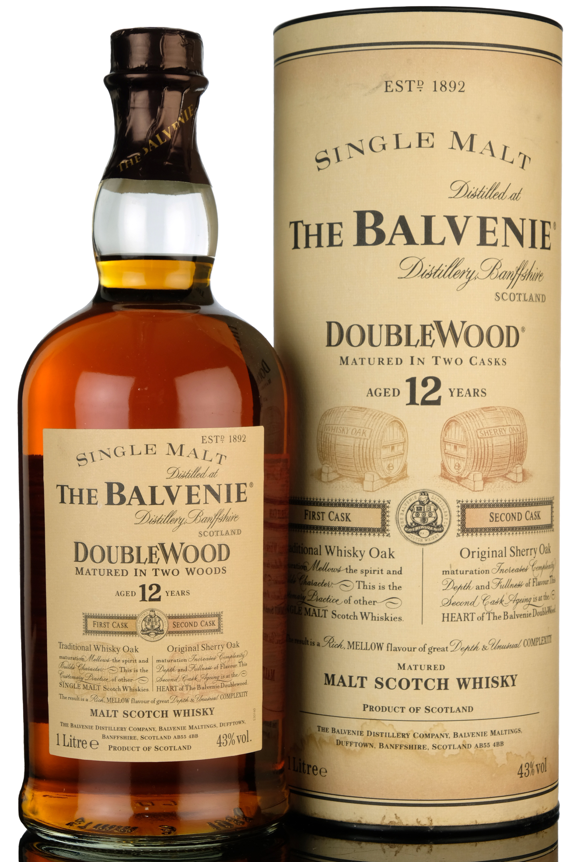 Balvenie 12 Year Old - Doublewood - 1 Litre