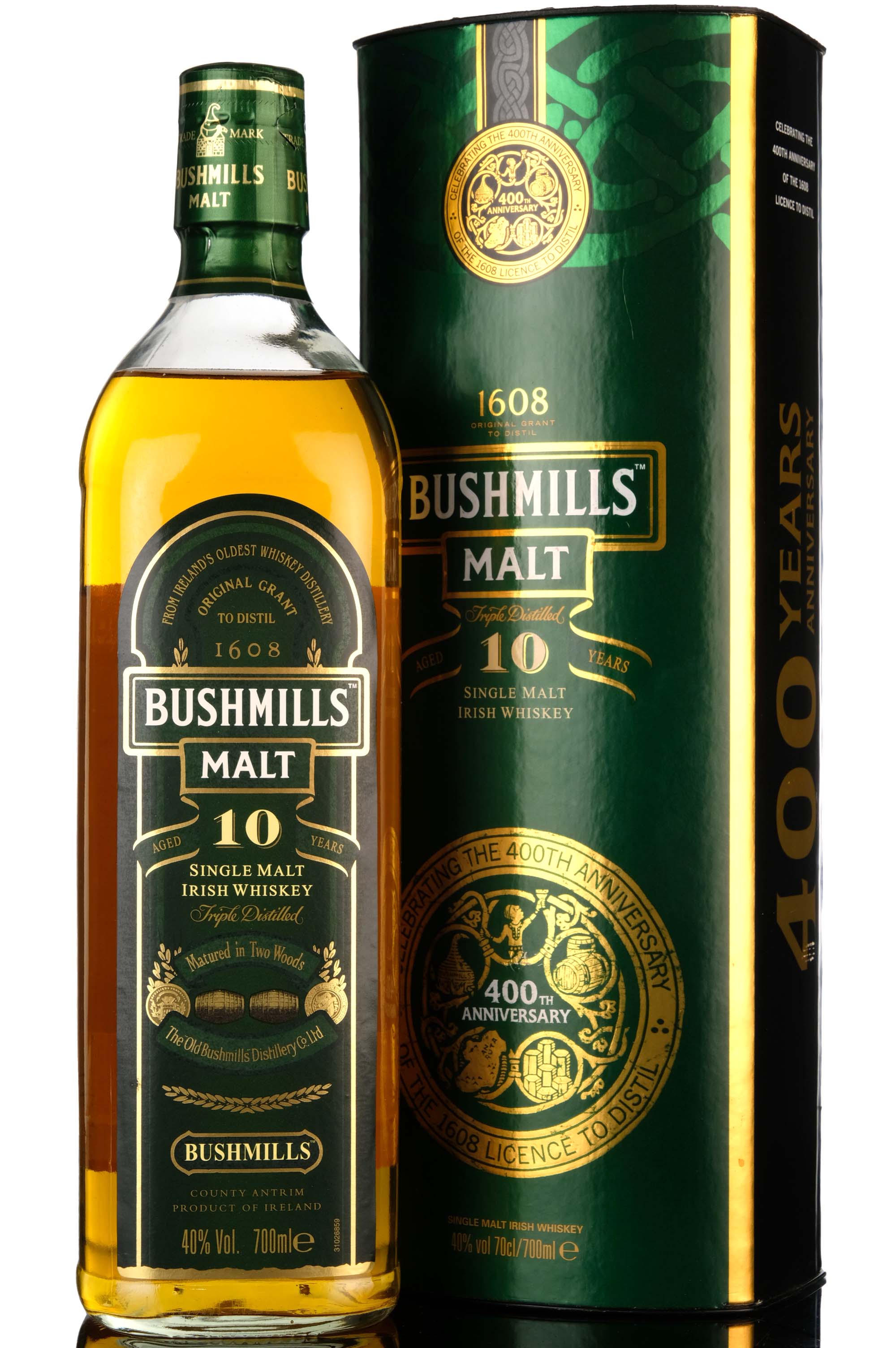 Bushmills Malt 10 Year Old - 400th Anniversary Of The Original Grant To Distill - 2008 Rel
