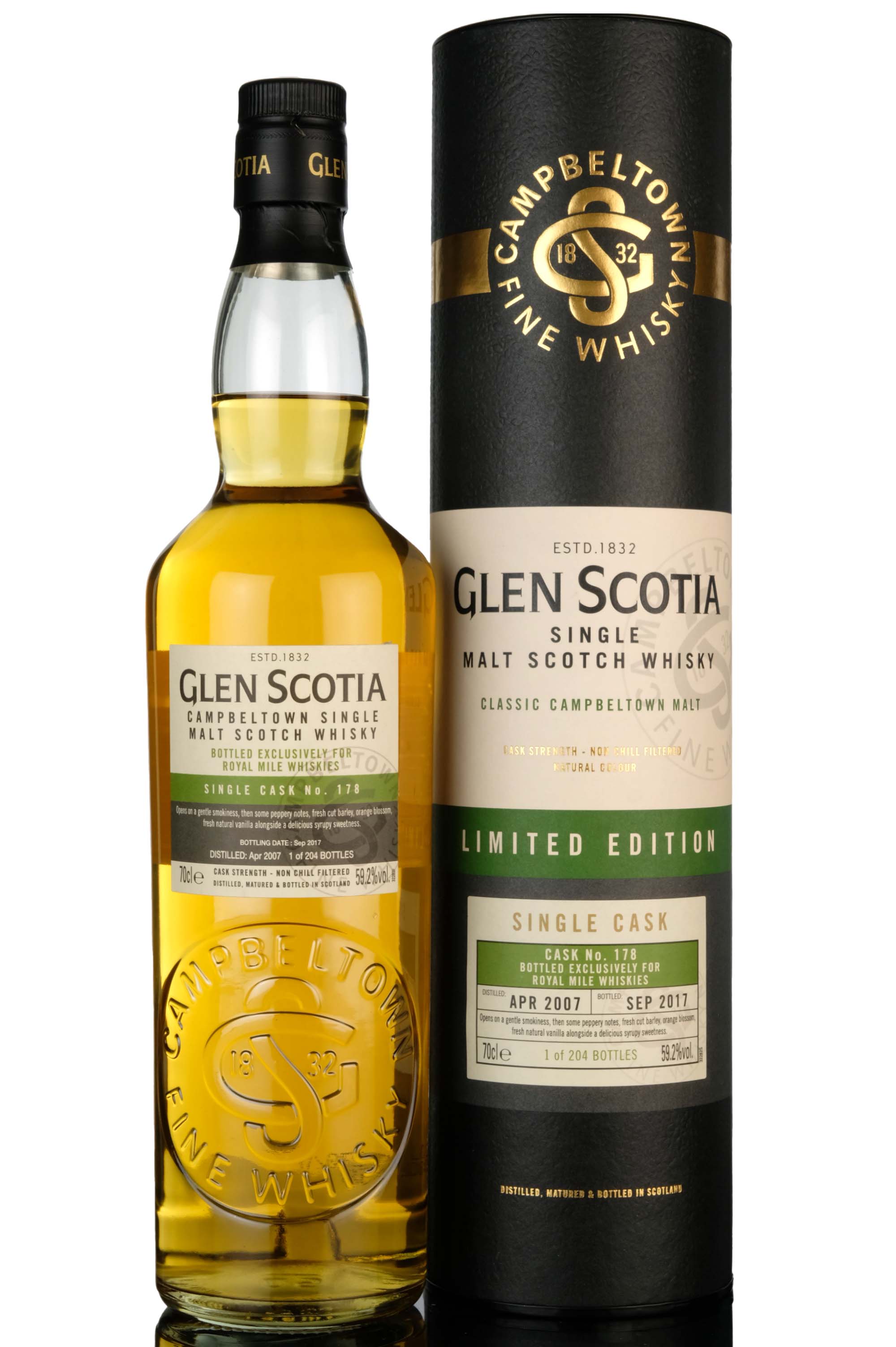 Glen Scotia 2007-2017 - 10 Year Old - Single Cask 178 - Royal Mile Whiskies Exclusive