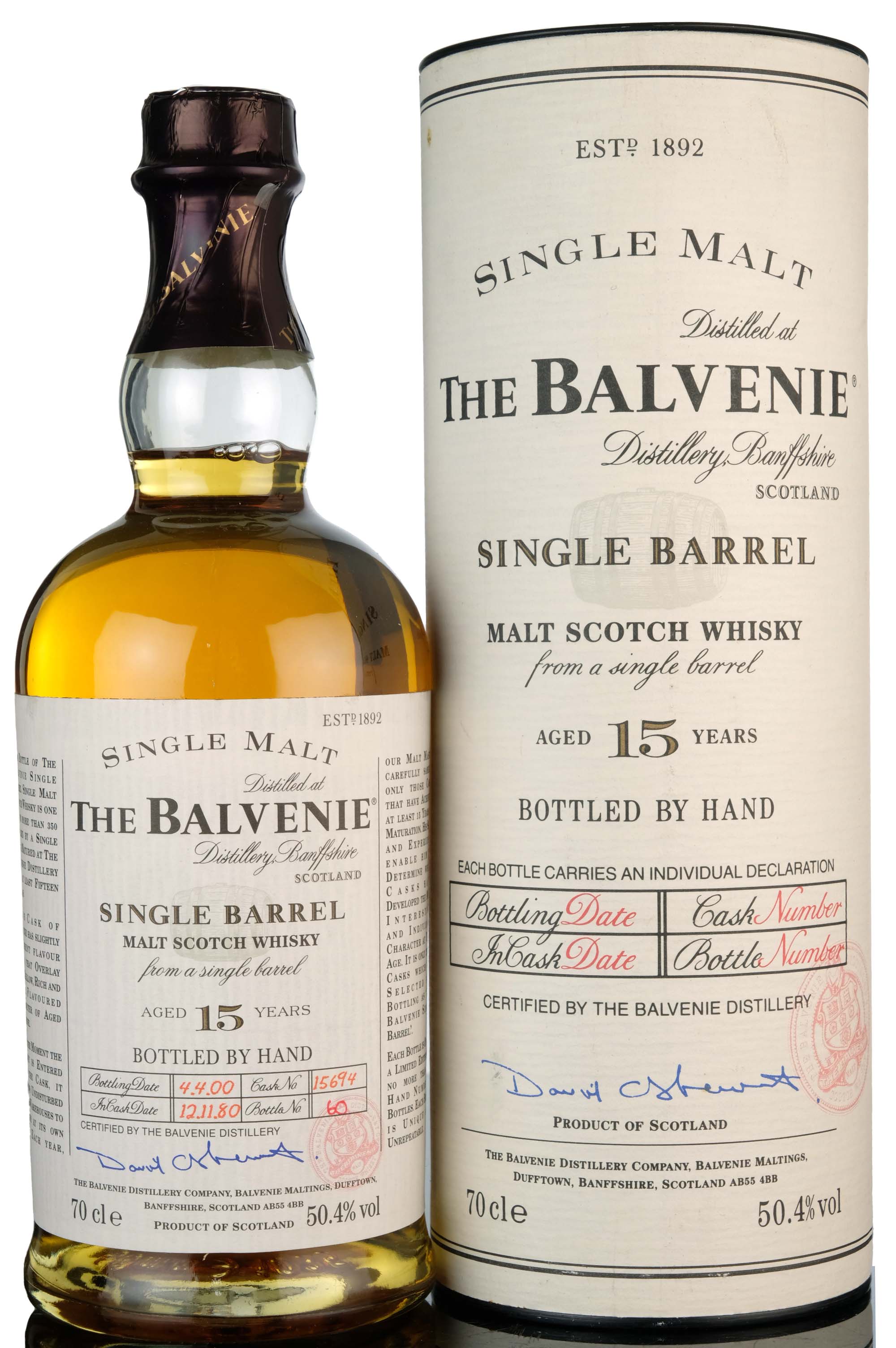 Balvenie 1980-2000 - 15 Year Old - Single Barrel 15694