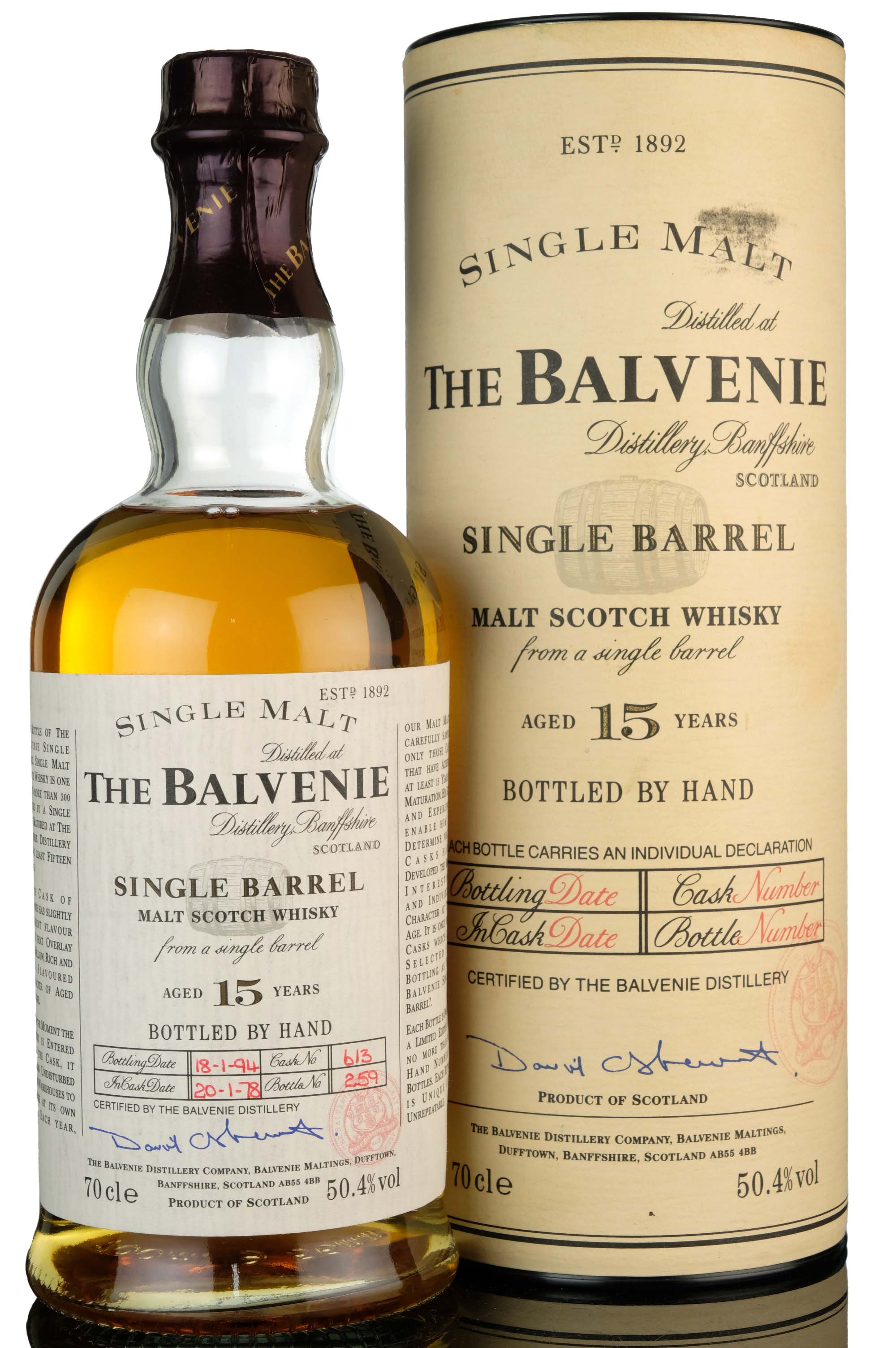 Balvenie 1978-1994 - 15 Year Old - Single Barrel 613
