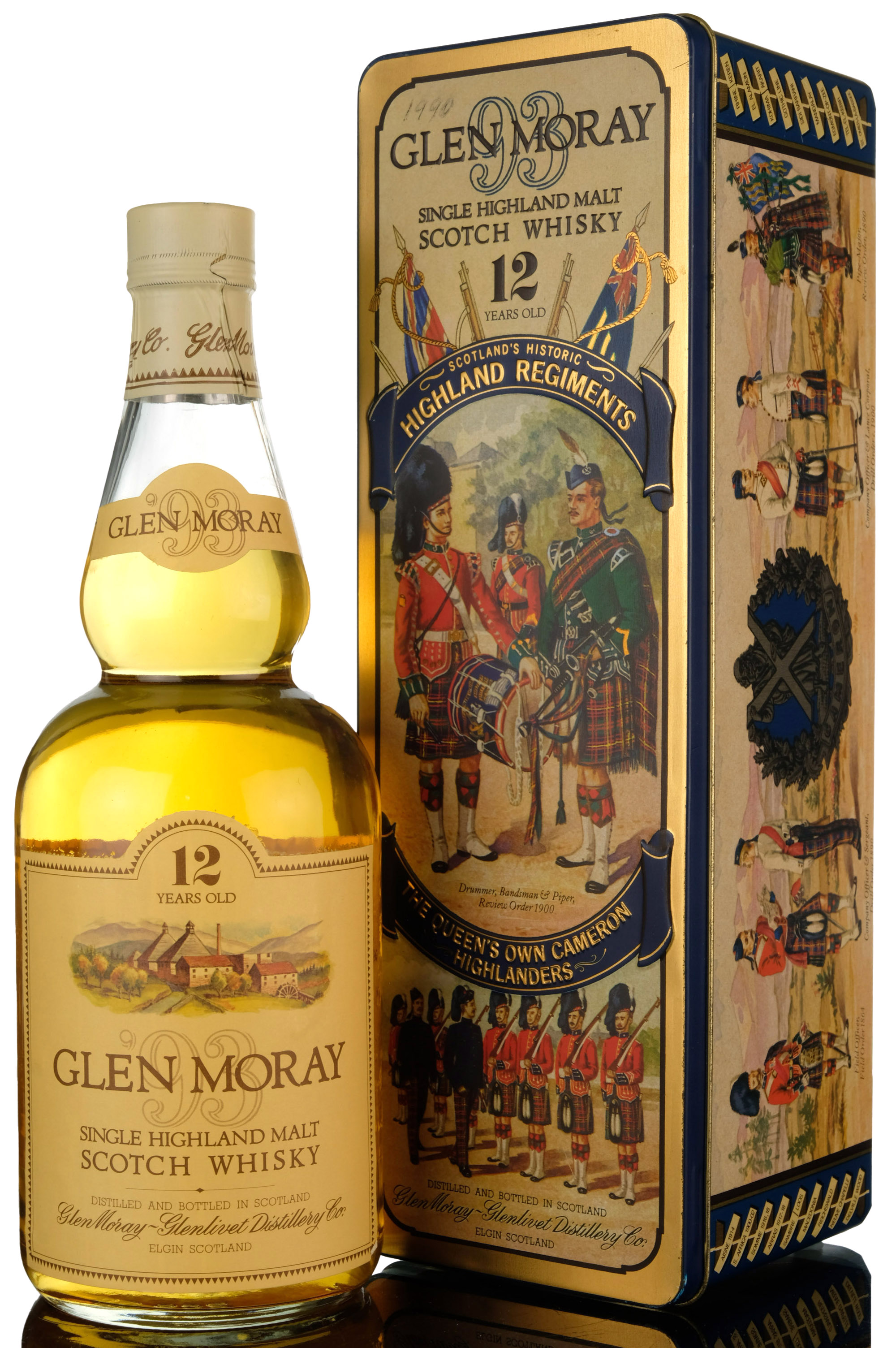 Glen Moray 12 Year Old - Circa 1990 - The Queen's Own Cameron Highlanders
