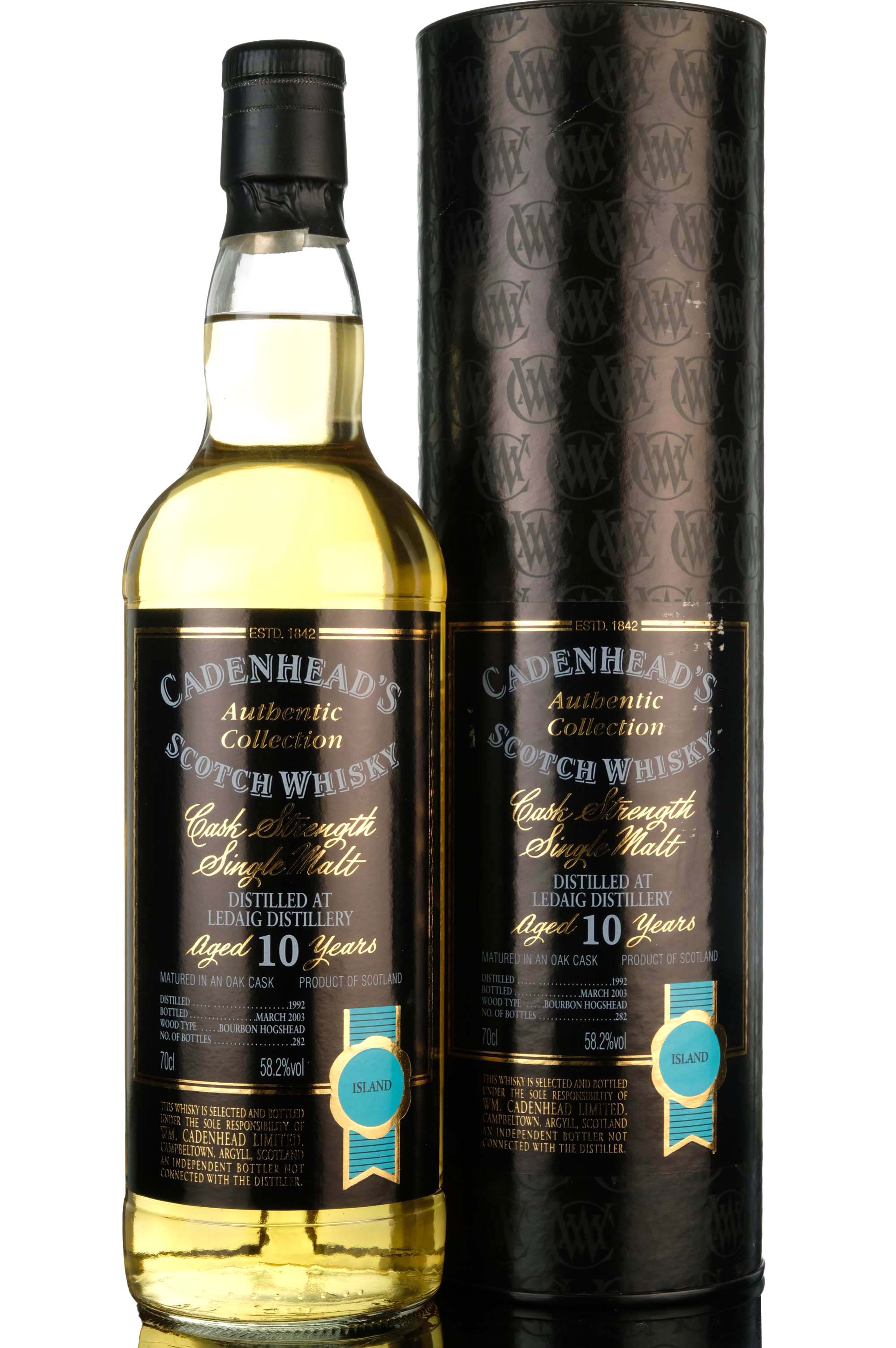 Ledaig 1992-2003 - 10 Year Old - Cadenheads Authentic Collection - Single Cask
