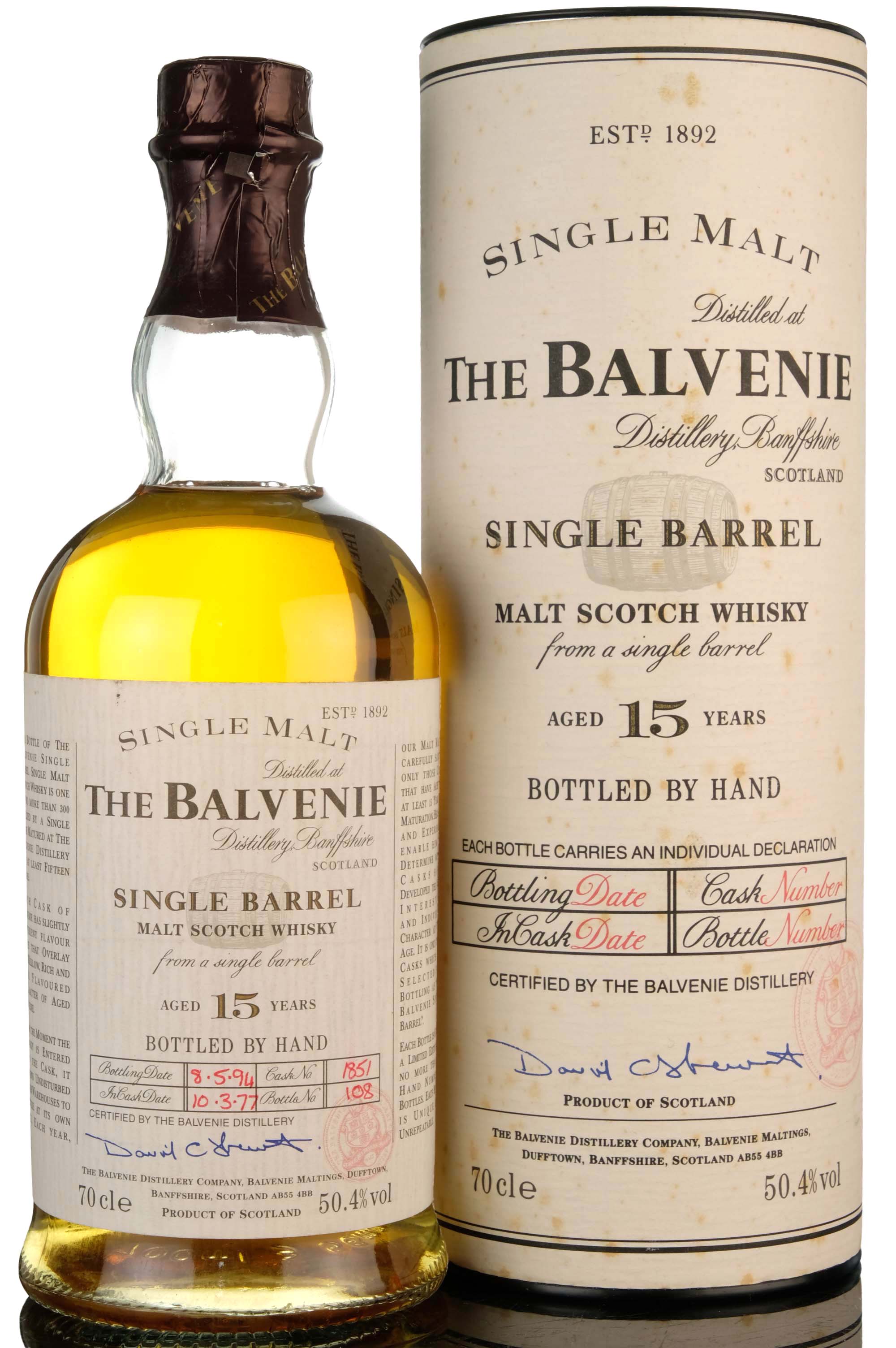 Balvenie 1977-1994 - 15 Year Old - Single Barrel 1851