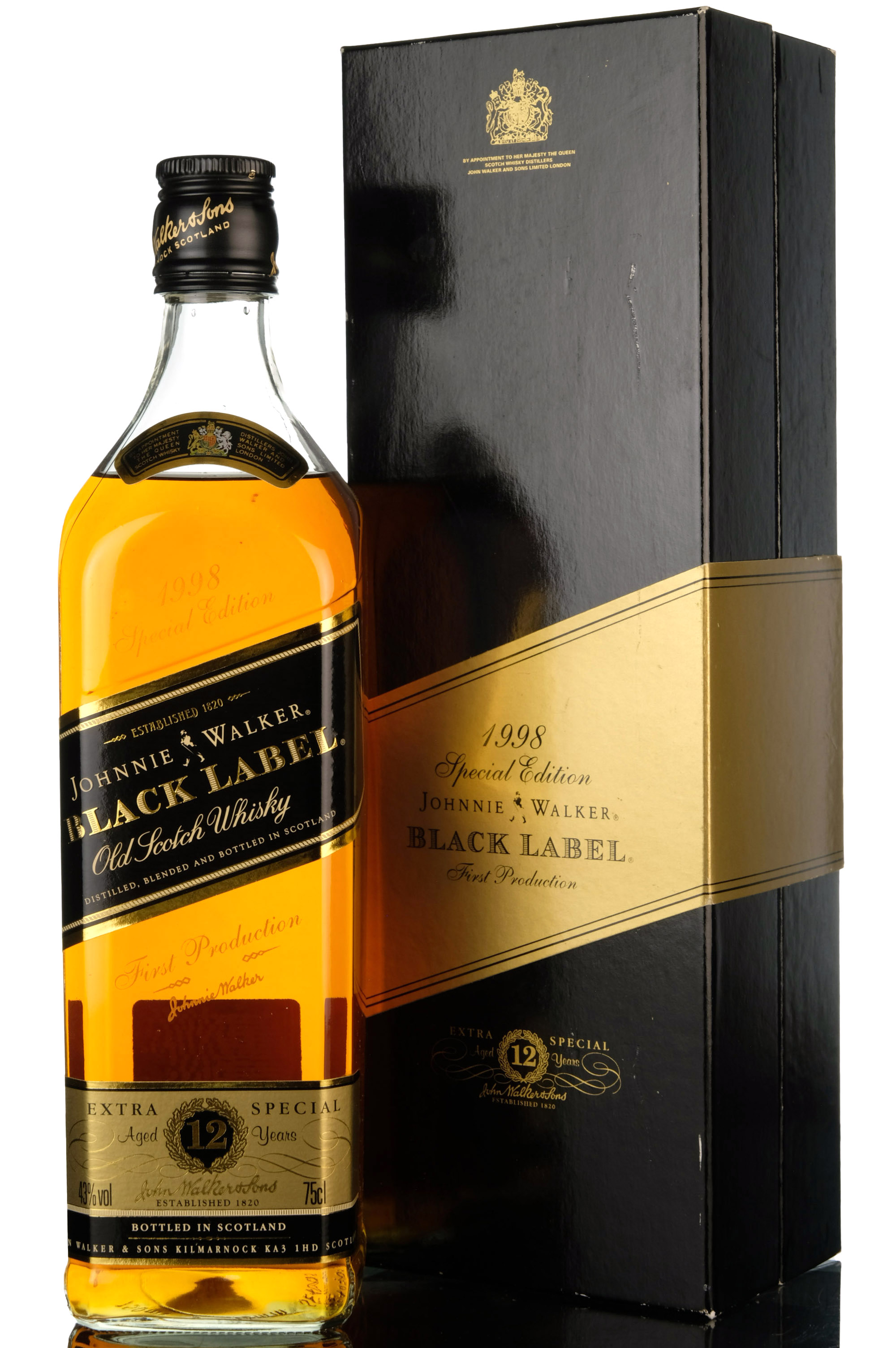 Johnnie Walker 12 Year Old - Black Label - Extra Special - First Production 1998