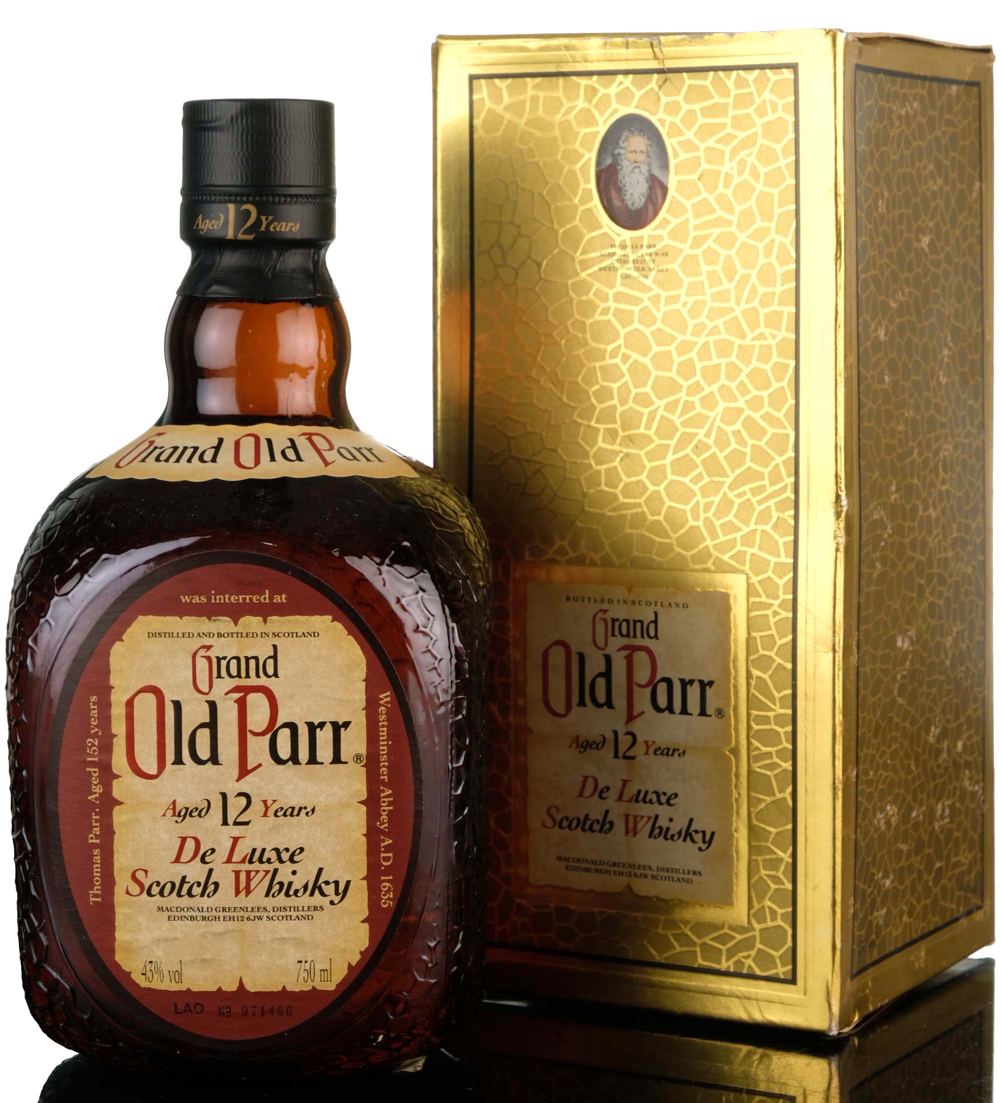 Grand Old Parr 12 Year Old - De Luxe - 1980s