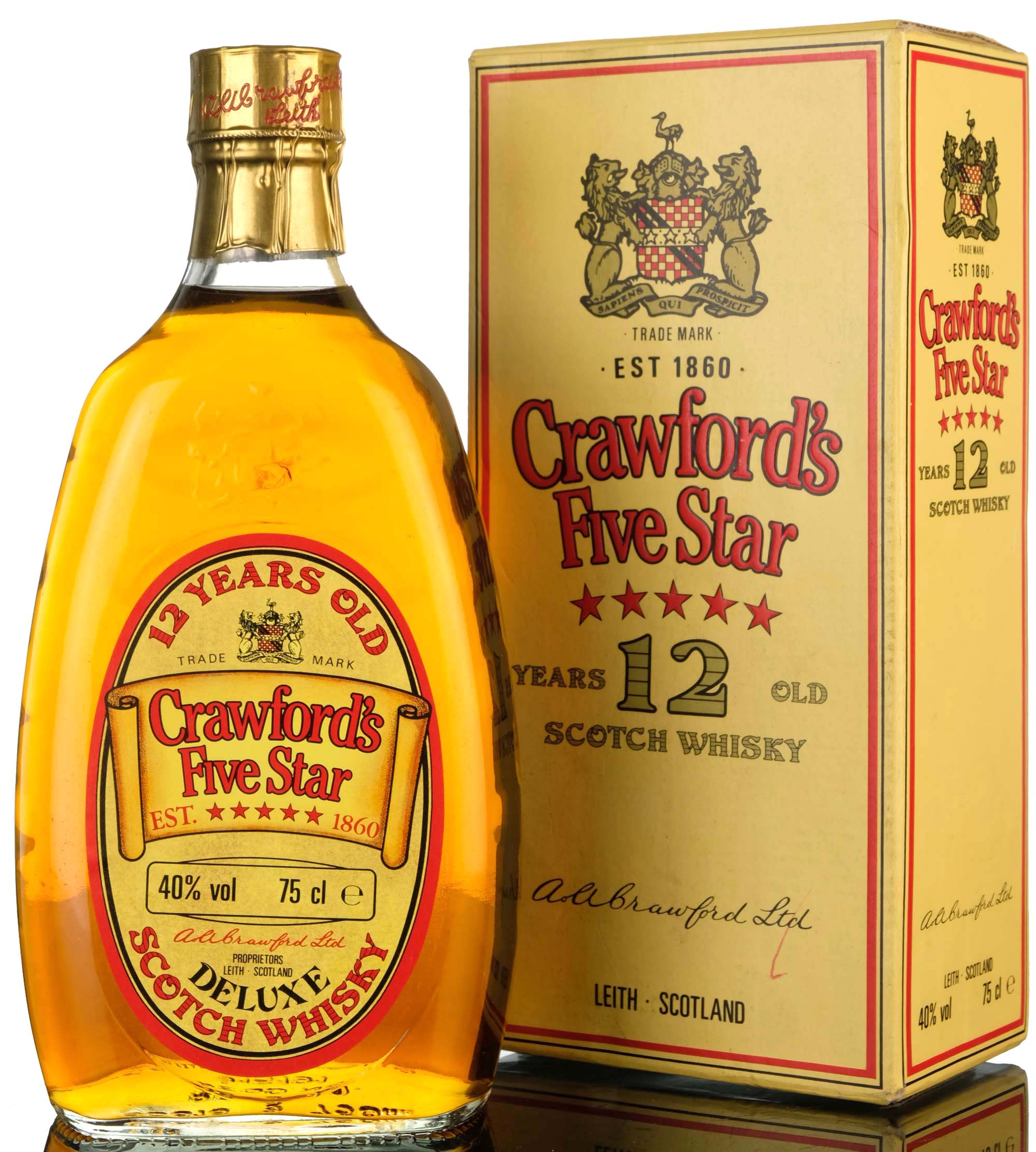 Crawfords 12 Year Old - 5 Star - 1980s