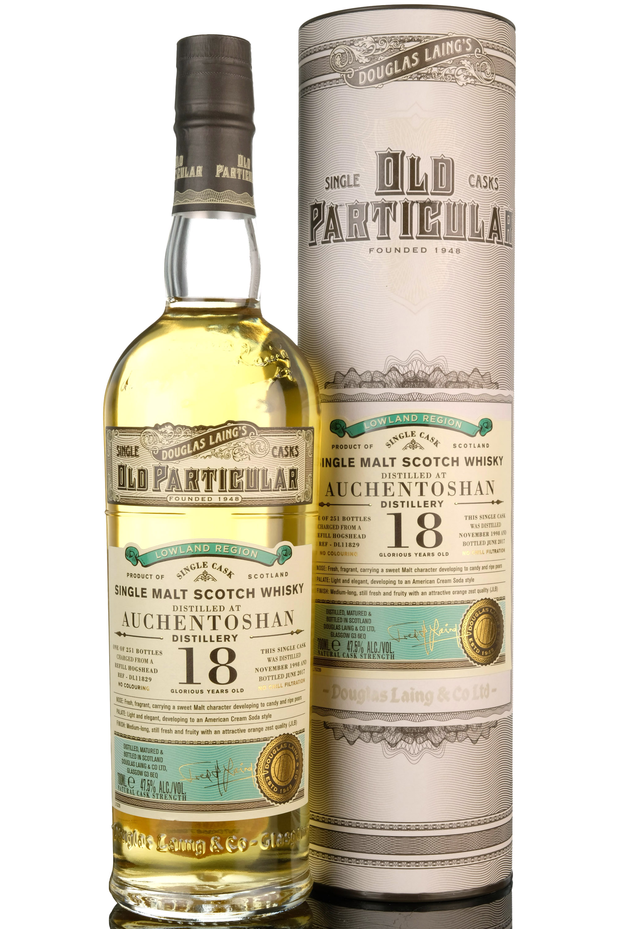 Auchentoshan 1998-2017 - 18 Year Old - Douglas Laing - Old Particular - Single Cask 11829