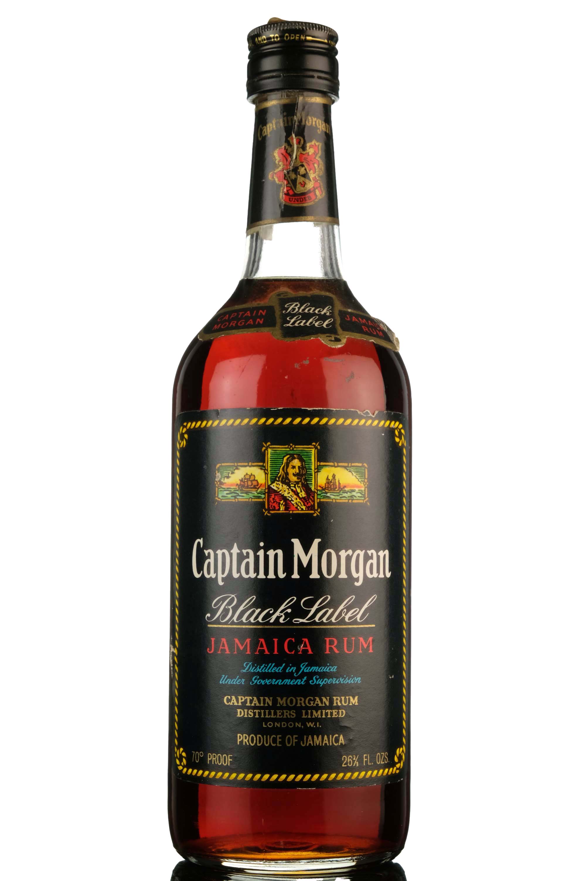 Captain Morgan Black Label Jamaica Rum - 1970s