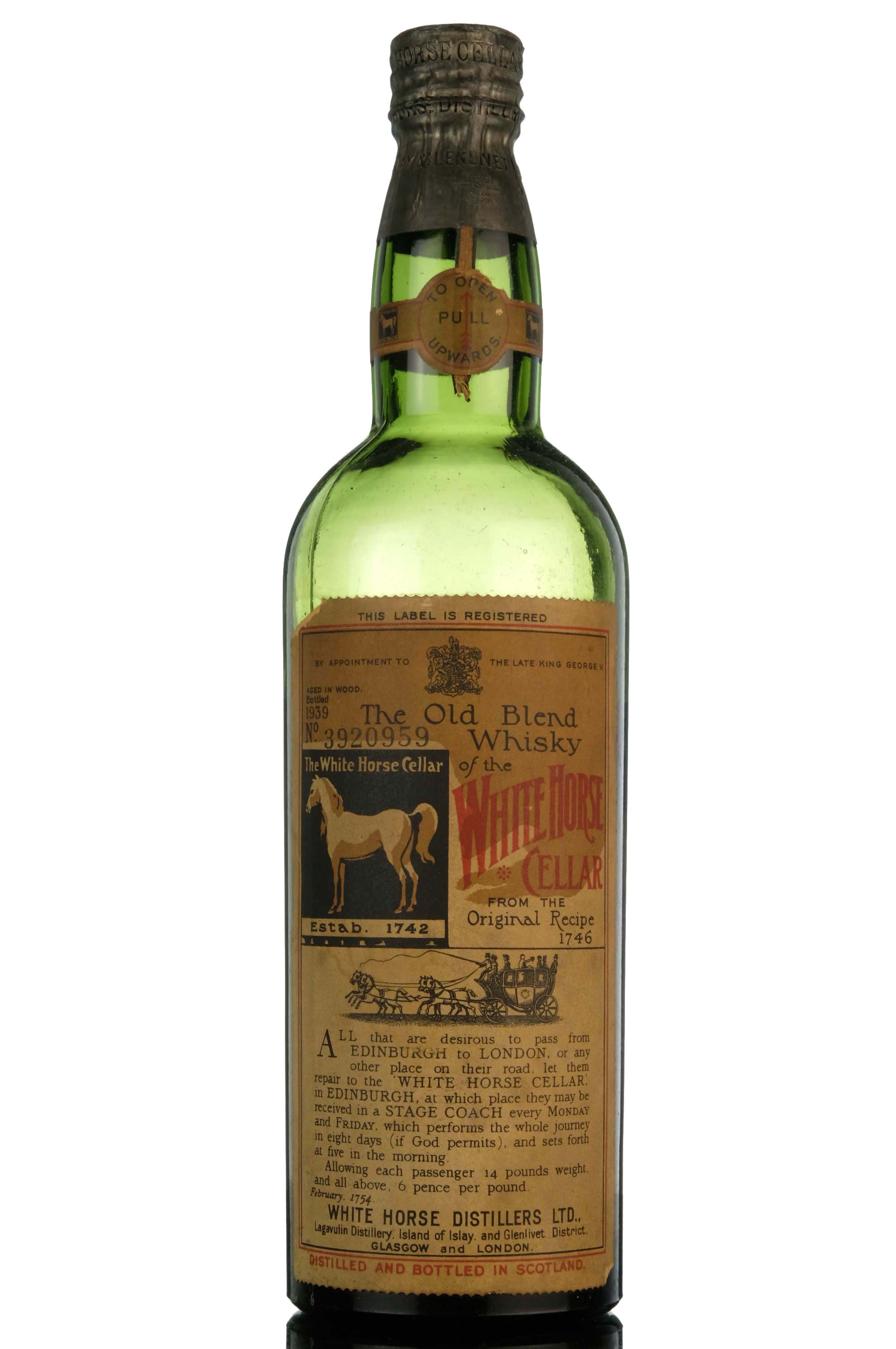 White Horse Cellar - Bottled 1939