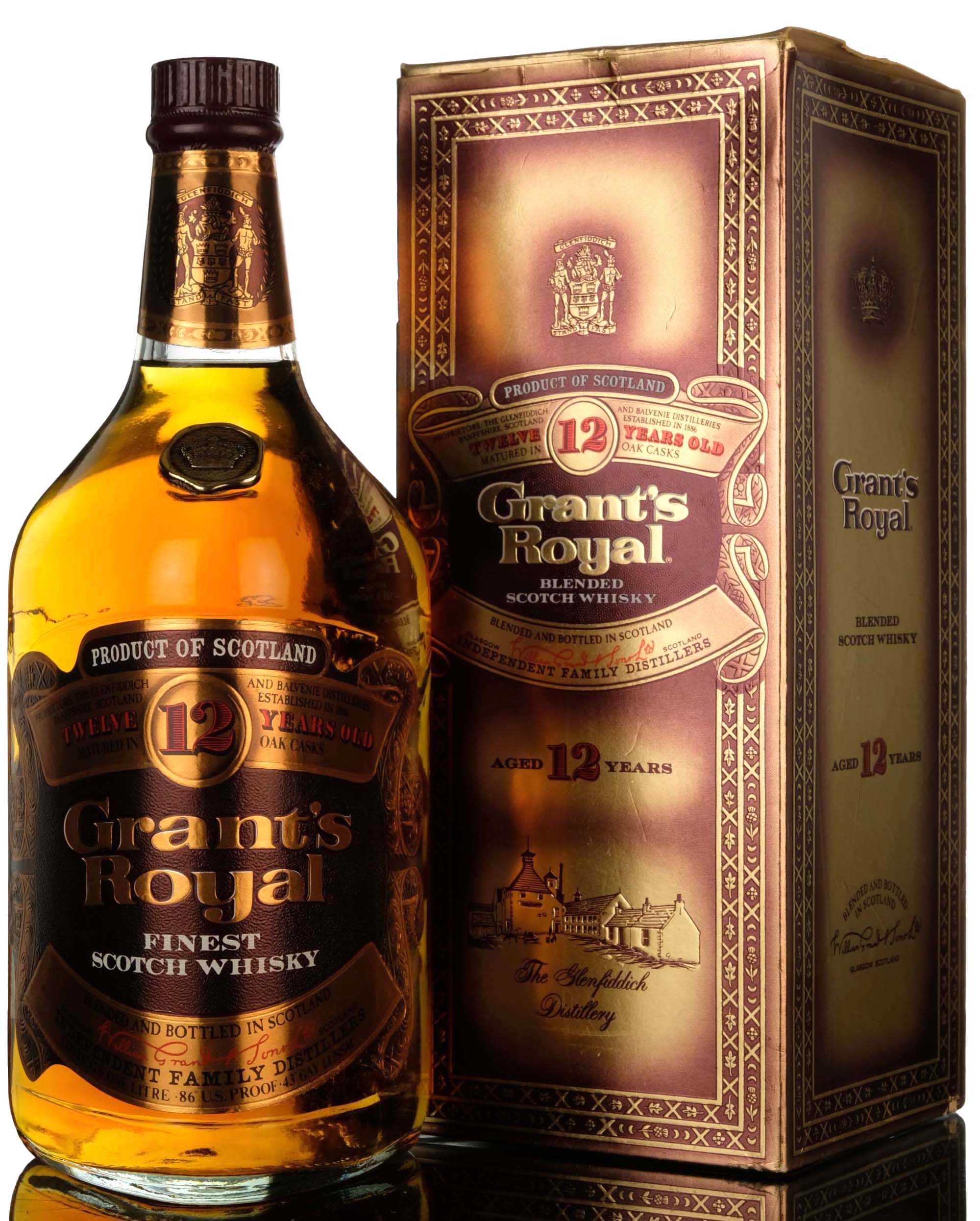 Grants Royal 12 Year Old - 1980s - 1 Litre
