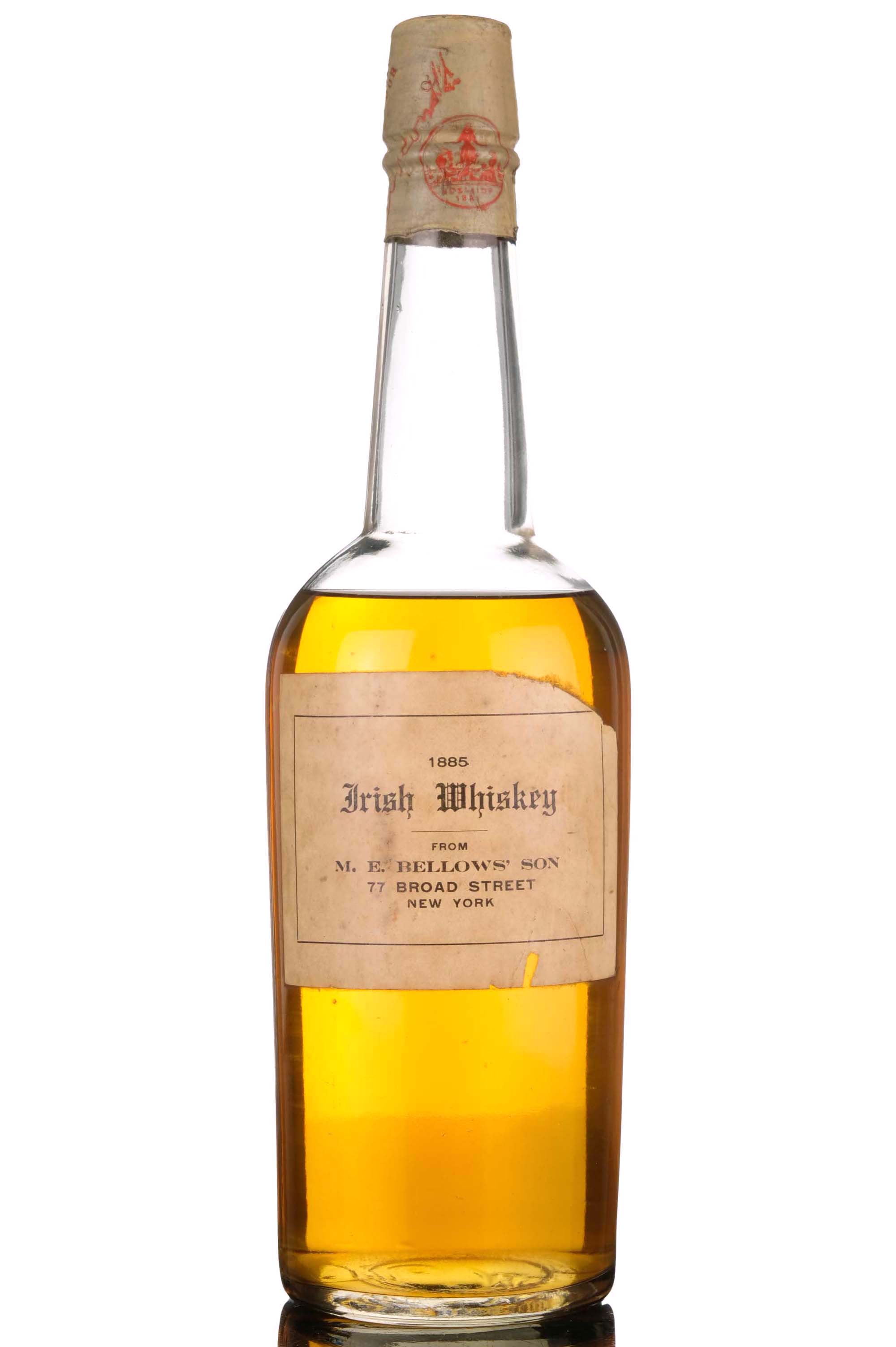 M. E. Bellows Son 1885 Irish Whiskey - Gordon & Co Distillers