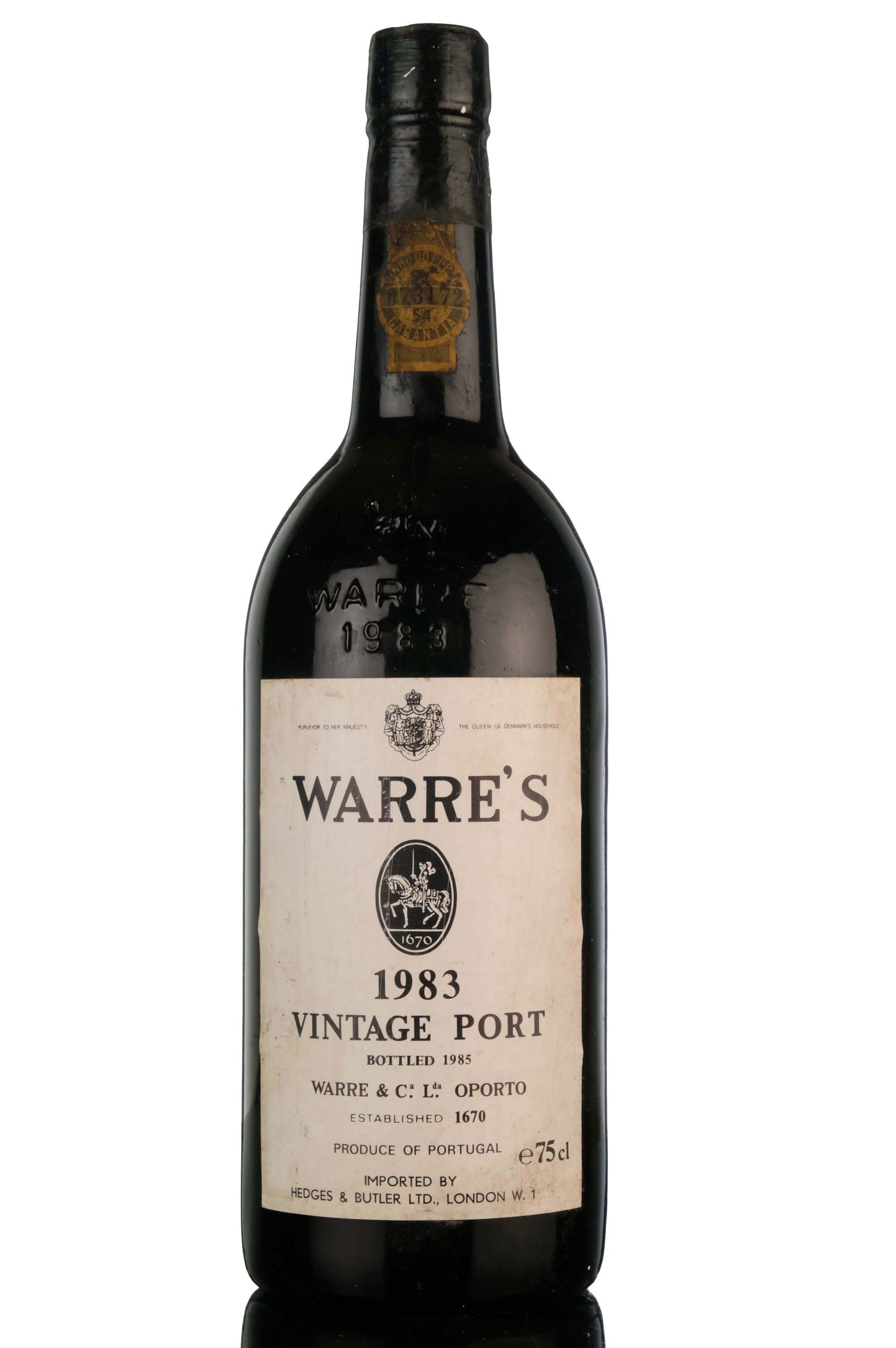 Warres 1983 Vintage Port - Bottled 1985