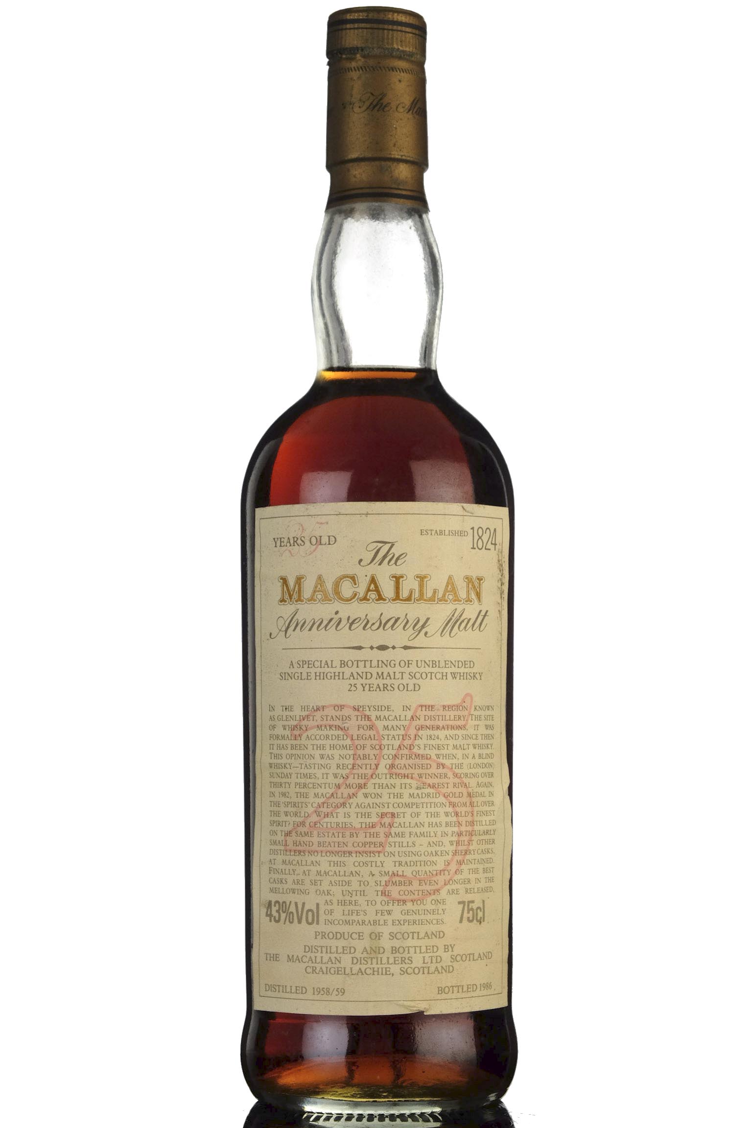 Macallan 1958/59-1985 - 25 Year Old Anniversary Malt