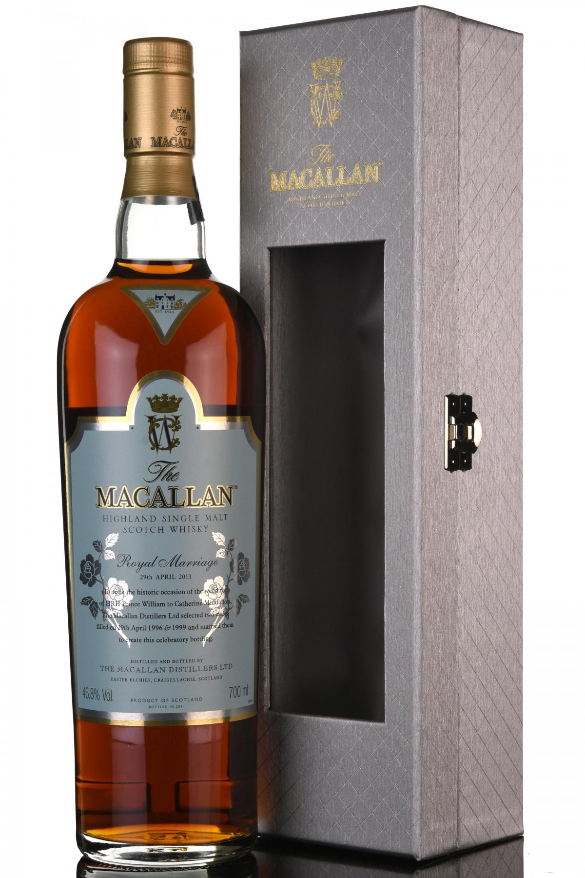 Macallan Royal Marriage Bottled 2011 For William & Kate