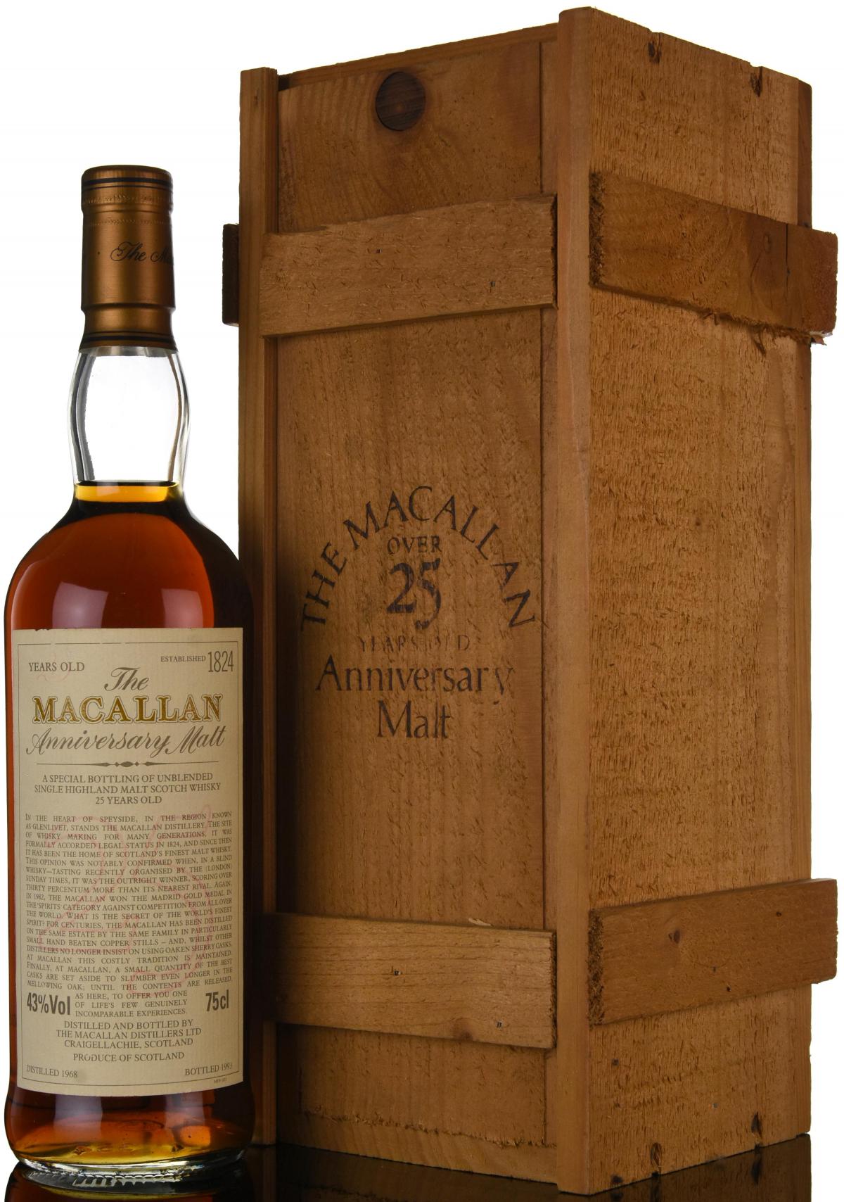 Macallan 1968-1993 - 25 Year Old - Anniversary Malt