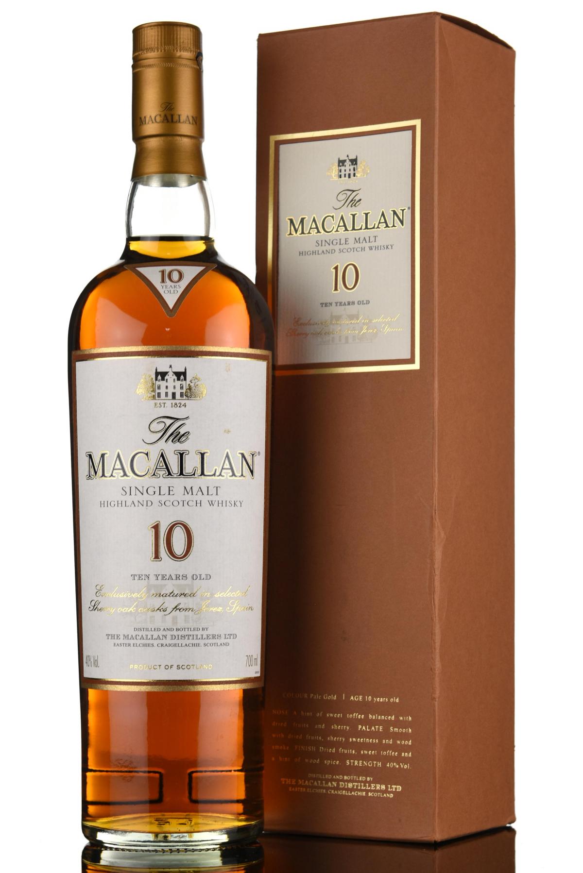 Macallan 10 Year Old - Sherry Casks - Mid 2000s