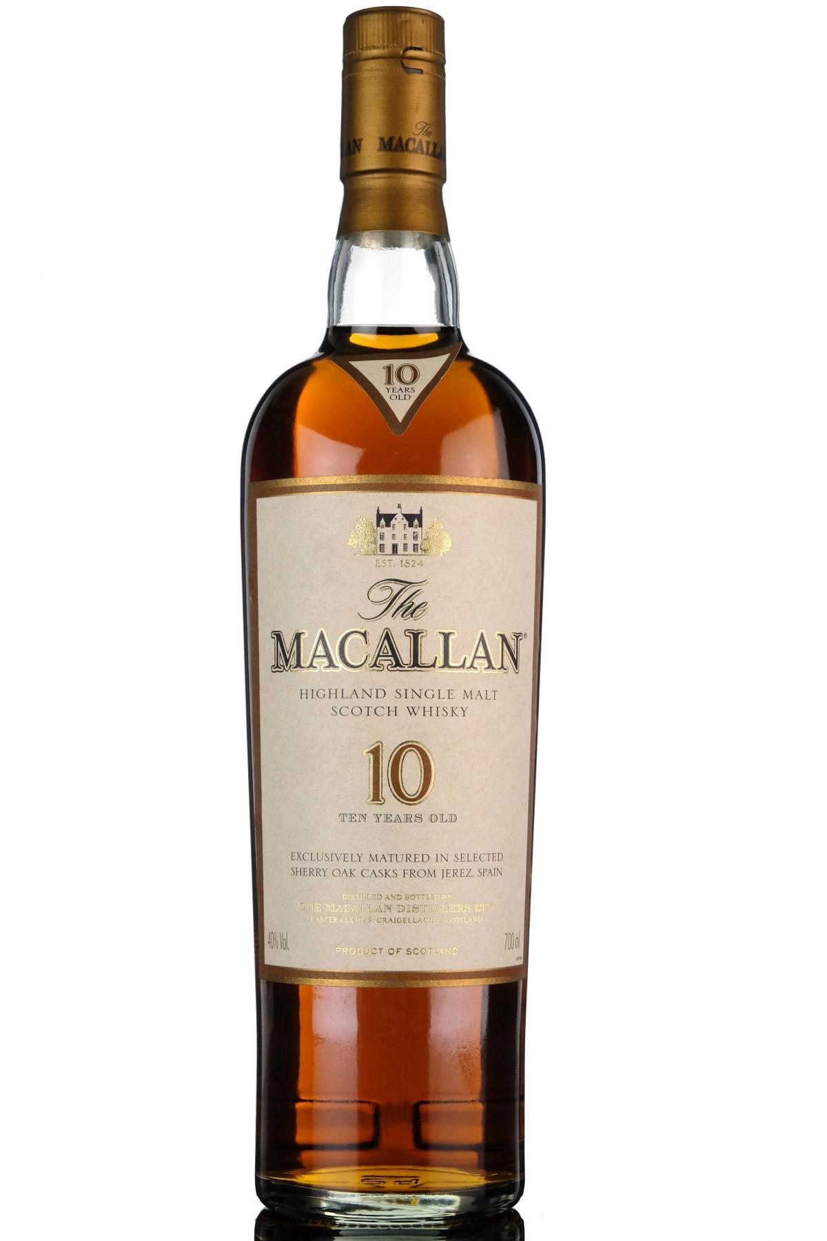 Macallan 10 Year Old - Sherry Casks - Mid 2000s