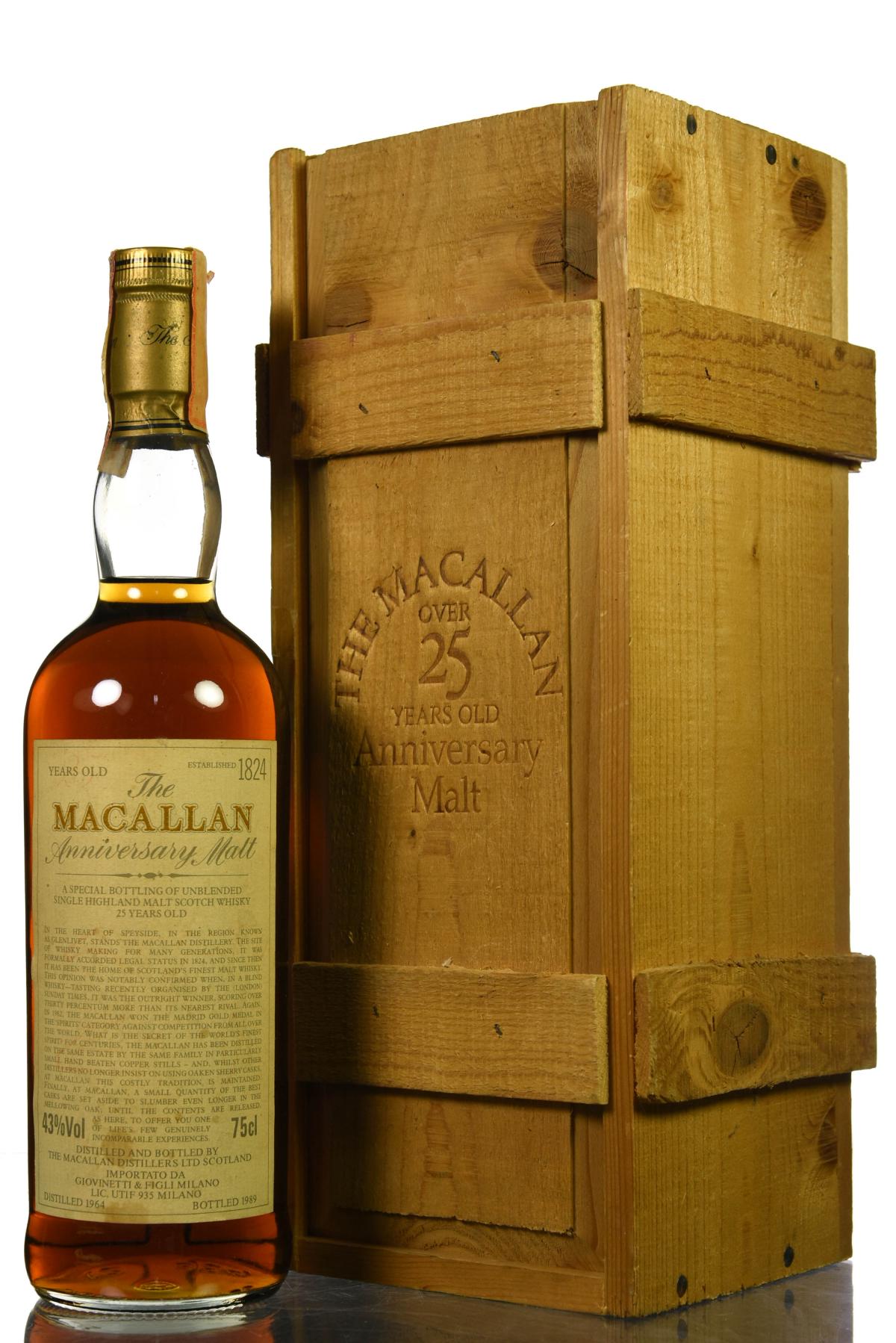 Macallan 1964-1989 - 25 Year Old - Anniversary Malt