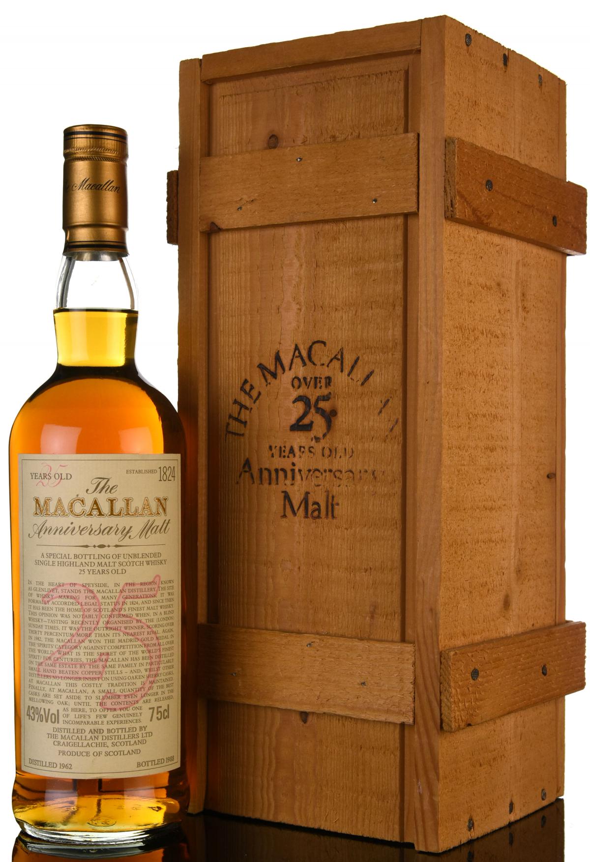 Macallan 1962-1988 - 25 Year Old Anniversary Malt