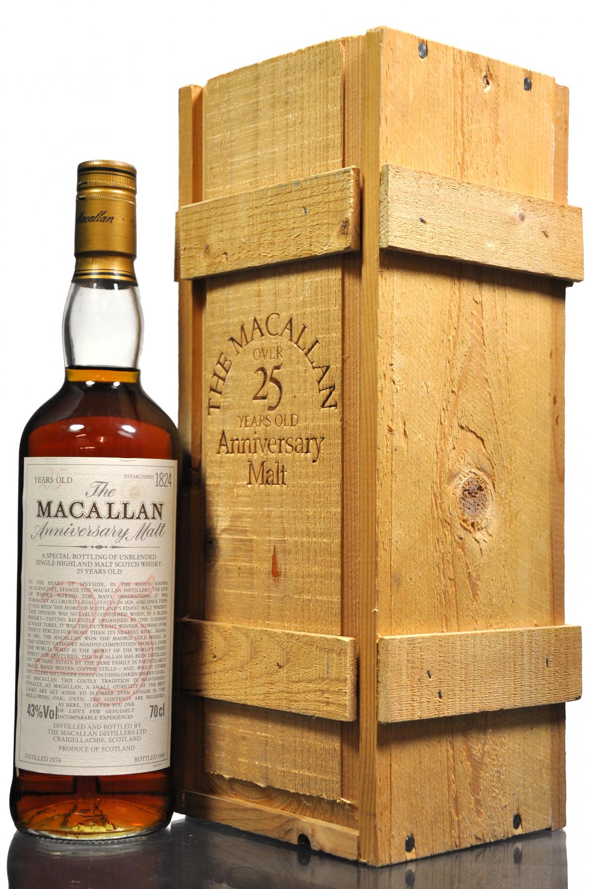 Macallan 1974-1999 - 25 Year Old Anniversary Malt