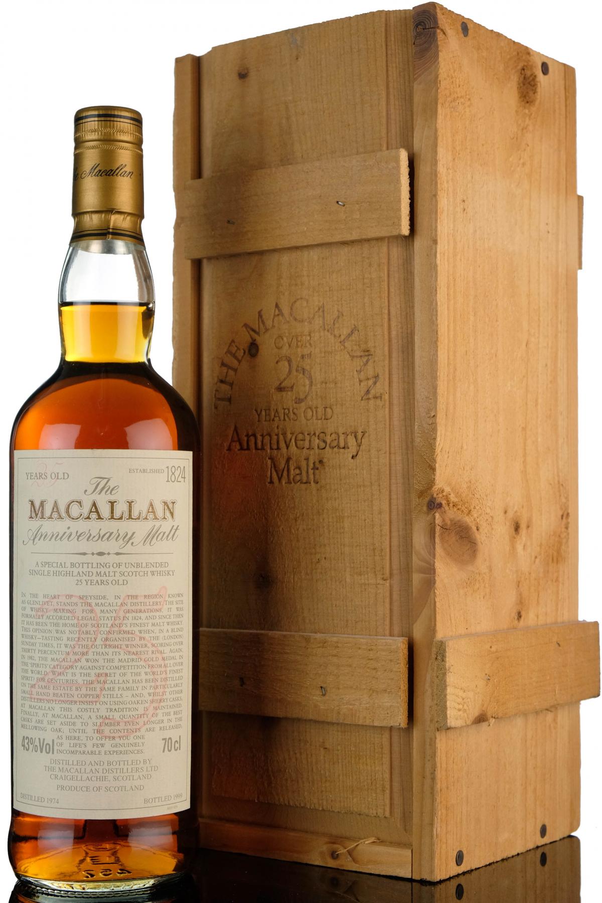 Macallan 1974-1999 - 25 Year Old Anniversary Malt