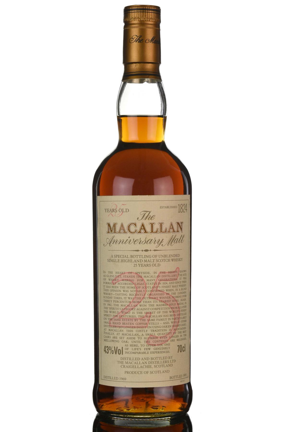 Macallan 1969-1995 - 25 Year Old - Anniversary Malt