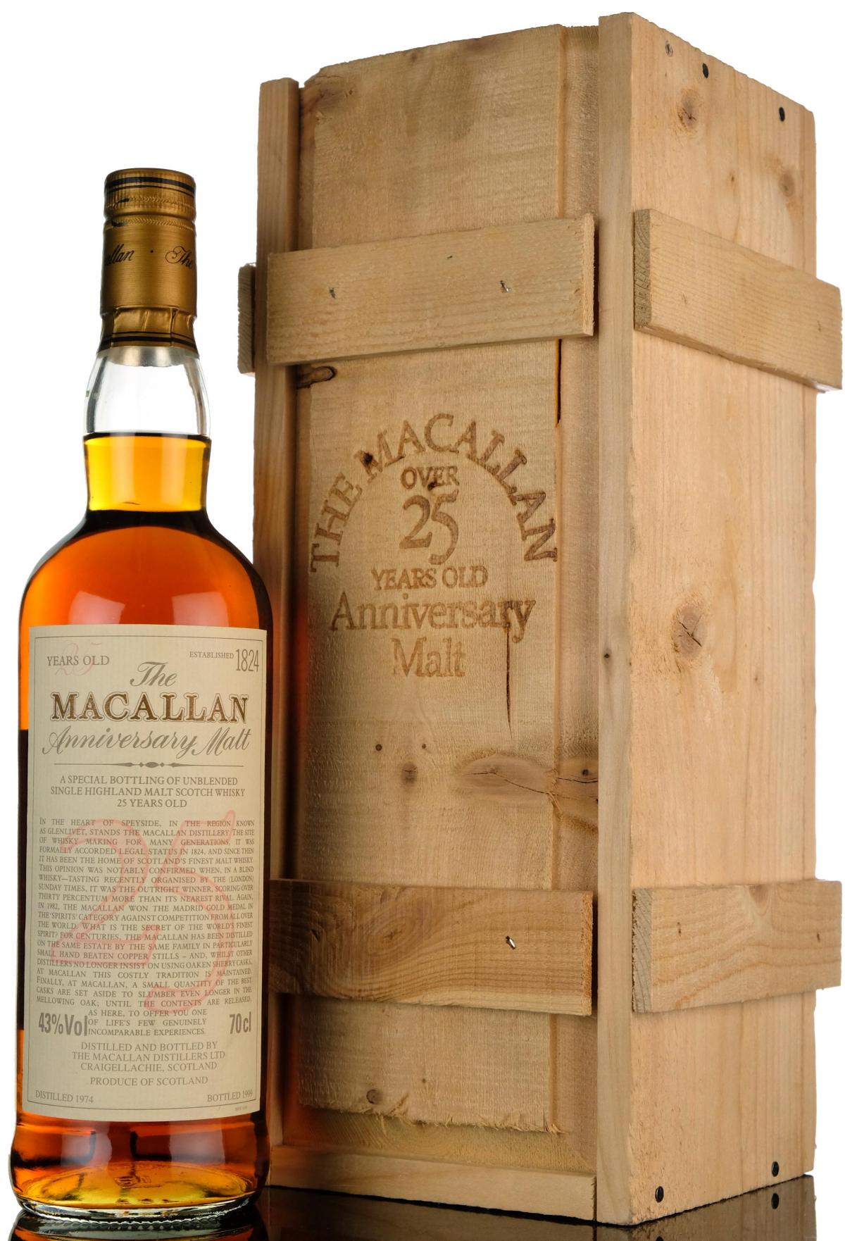 Macallan 1974-1999 - 25 Year Old - Anniversary Malt