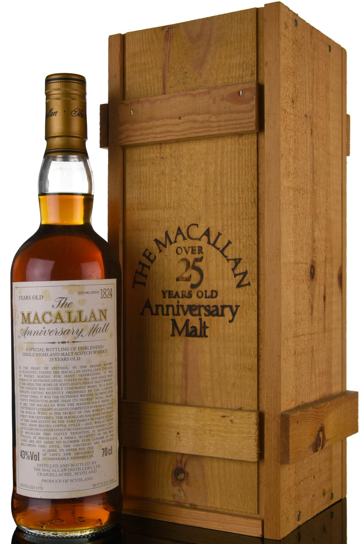 Macallan 1970-1996 - 25 Year Old Anniversary Malt