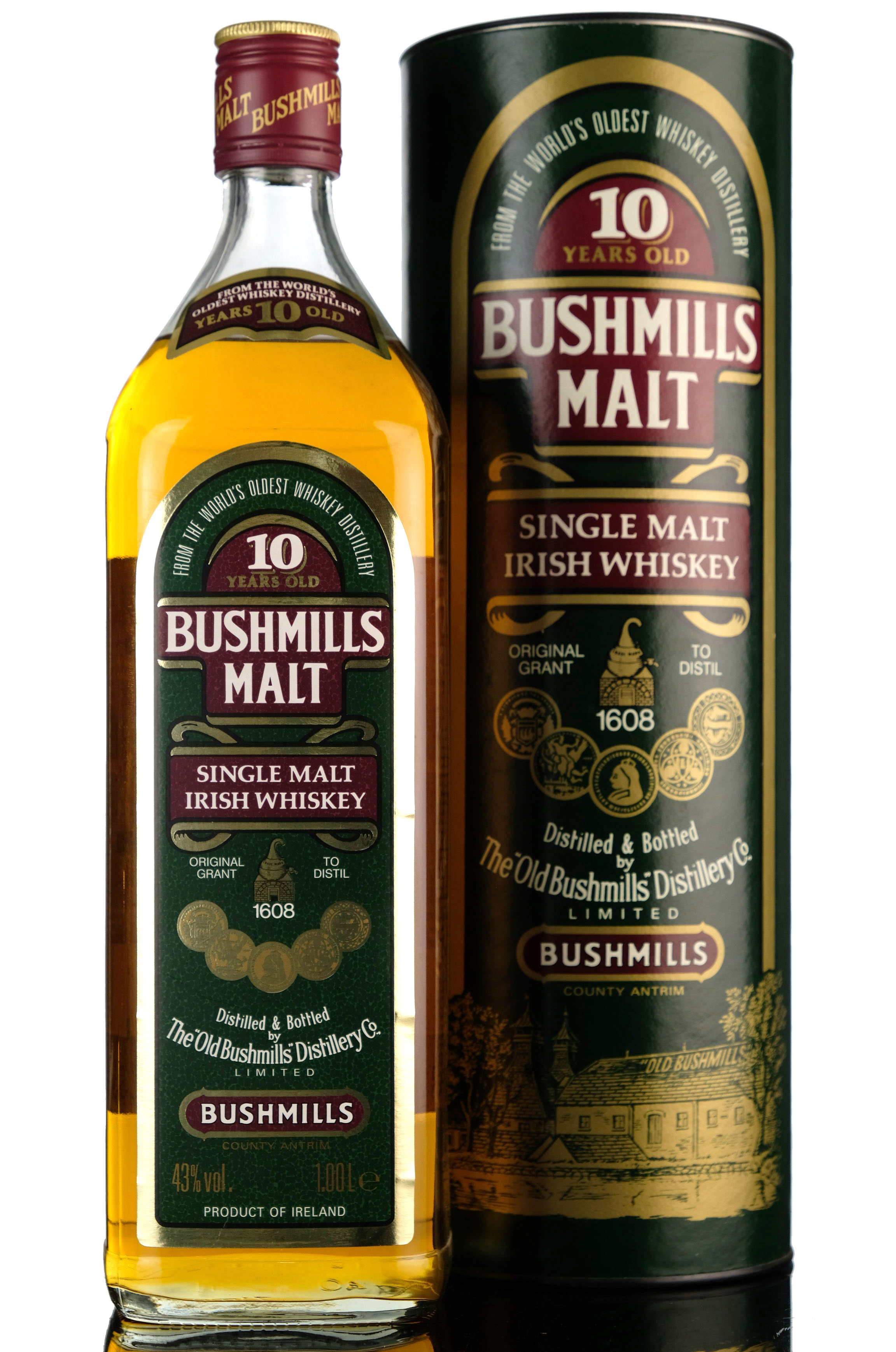 Bushmills 10 Year Old -  Irish Whiskey - 1 Litre
