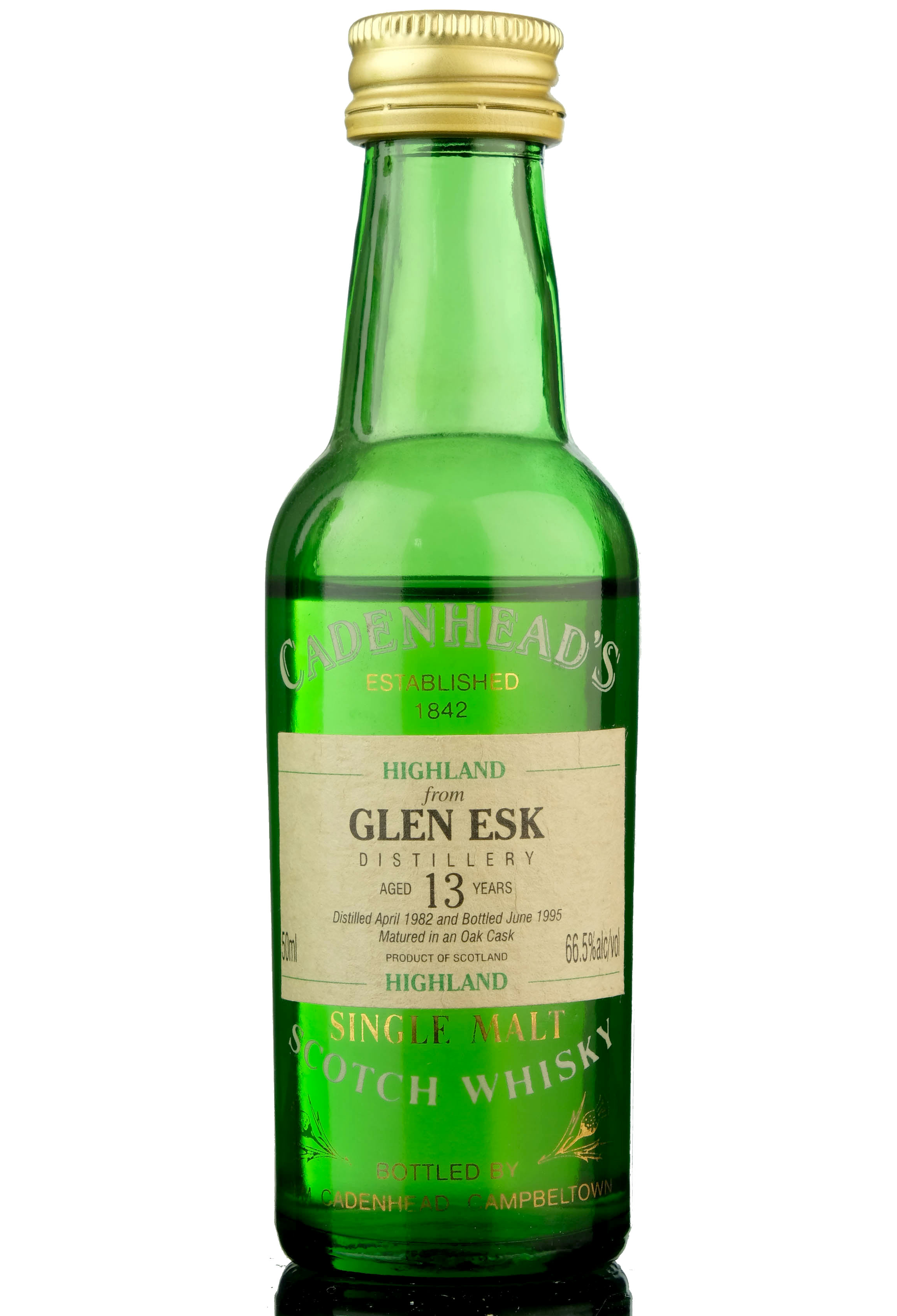 GLEN ESK 1982-1995 - 13 YEAR OLD - CADENHEADS MINIATURE